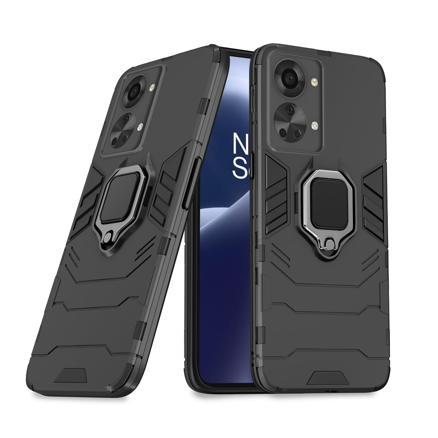 OnePlus Nord 2T 5G D5 Tough Armor Back Cover - Black