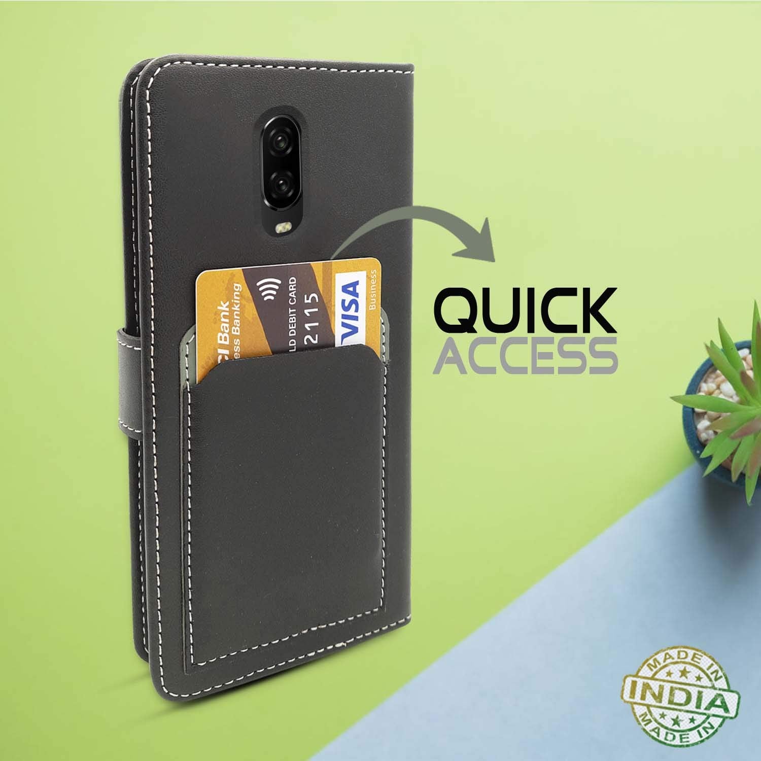 Pikkme OnePlus 6T grey flip cover – photo 4