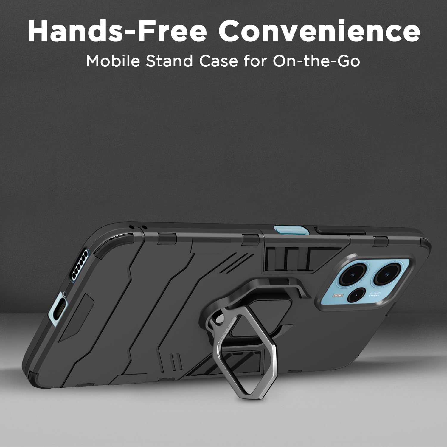 Poco F5 5G D5 Tough Armor mobile back cover in black by Pikkme – photo 5
