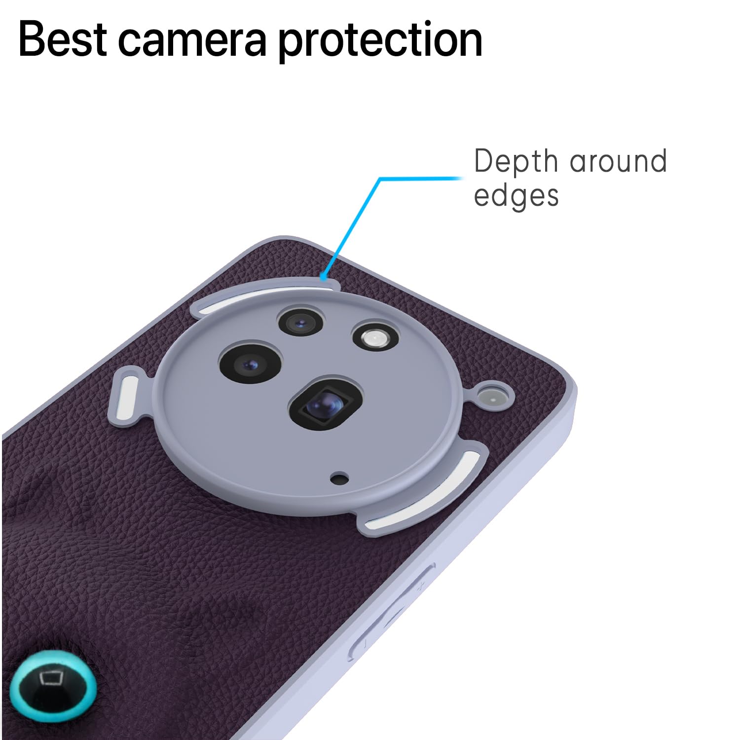 Pikkme Nothing Phone 3a 5G Kitty Back Cover (Purple)