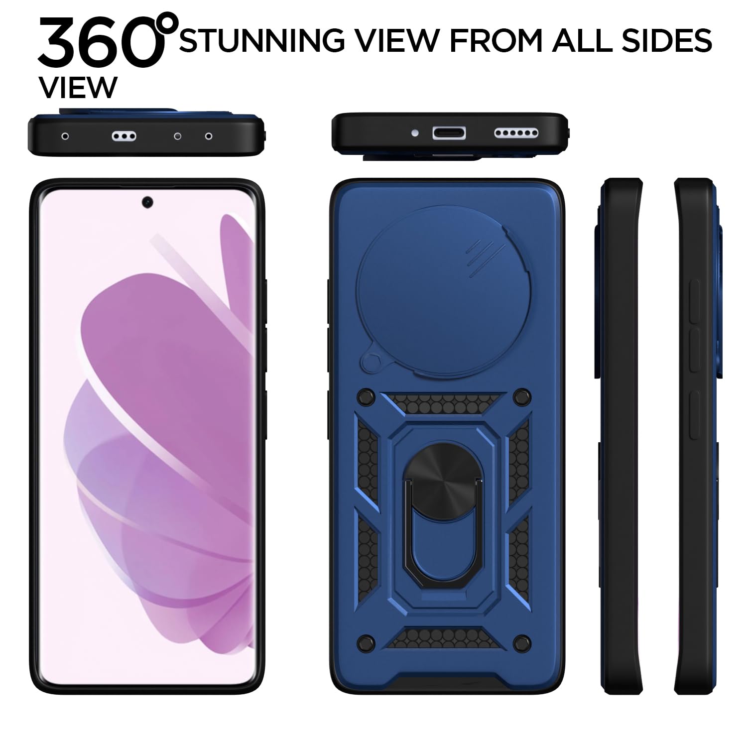 Pikkme Redmi Note 14 Pro 5G D10 Camera Shield blue mobile back cover – photo 5