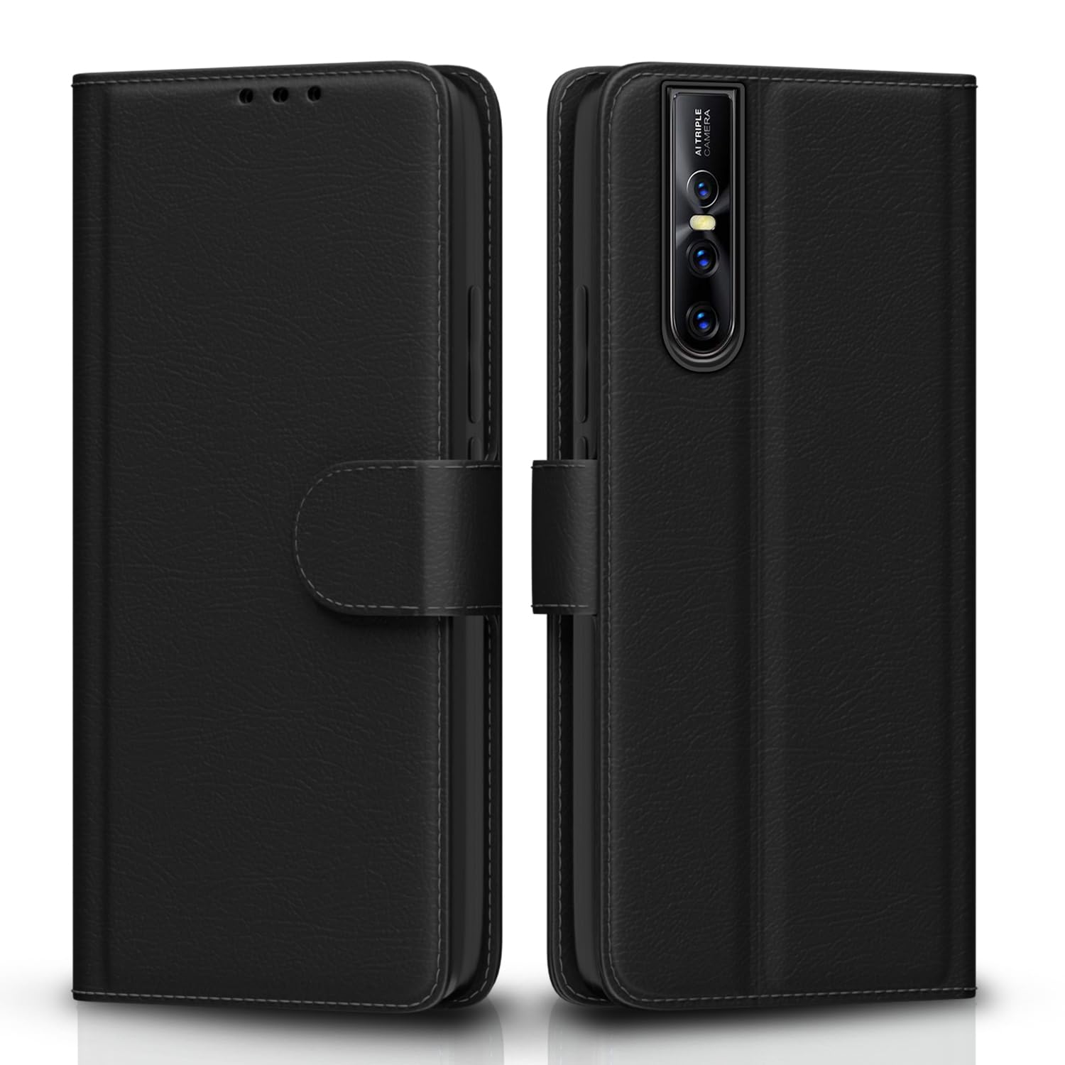 Pikkme Vivo V15 Pro Wallet black flip cover