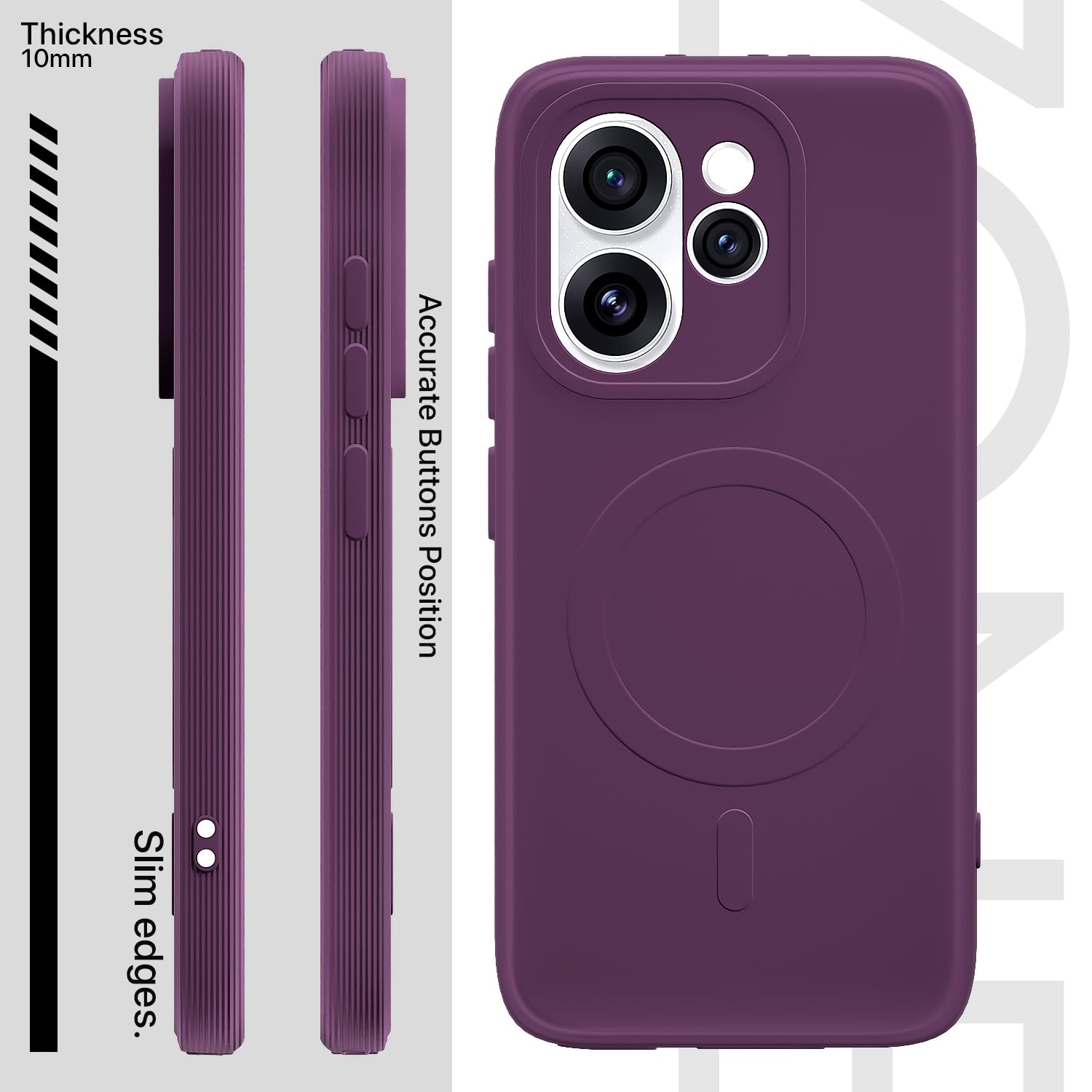 Oppo Reno 15 Pro Mini 5G MagSafe mobile back cover in purple by Pikkme – photo 3