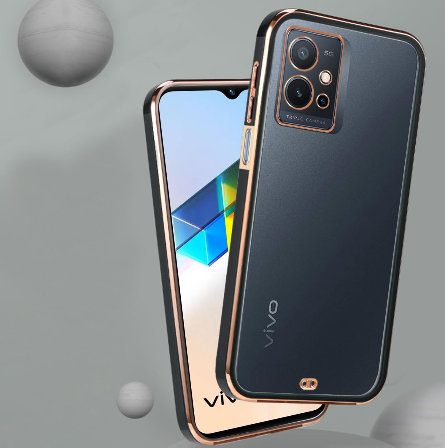 Black Chrome back cover for Vivo T1/Y75/iQOO Z6 5G – Pikkme – photo 5
