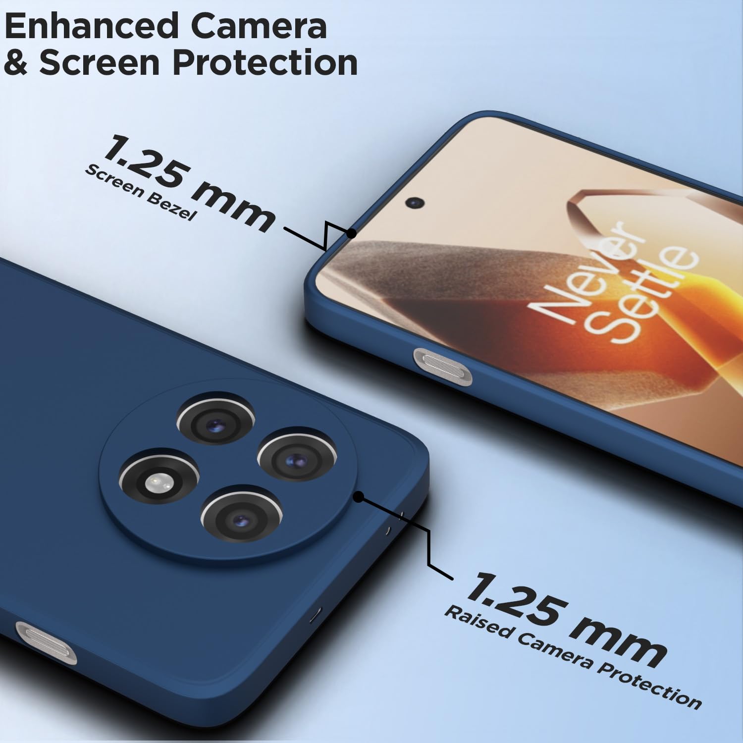 Pikkme blue Matte back cover for OnePlus 13R 5G – photo 2