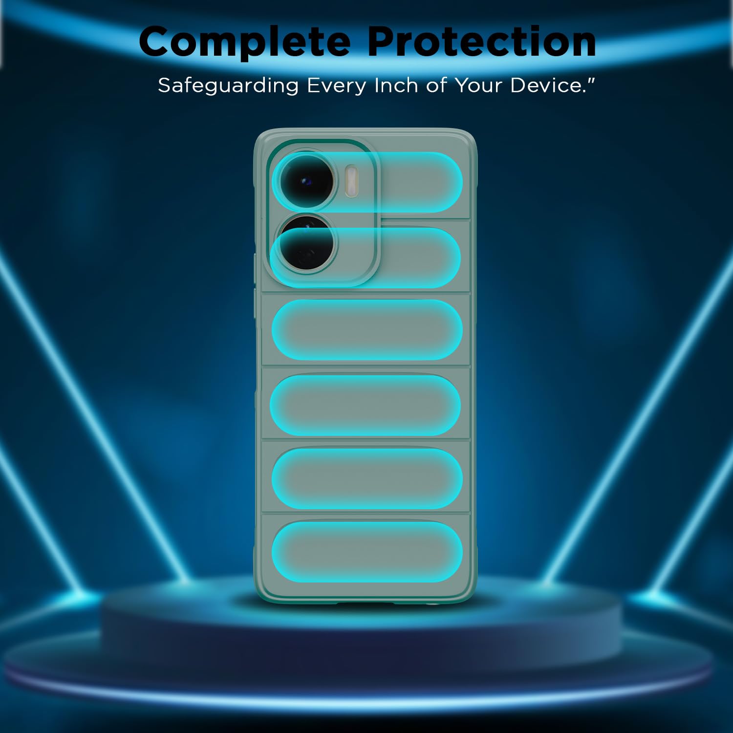 Vivo Y16/T2x/Y56 Liquid Silicone back cover in green by Pikkme – photo 2