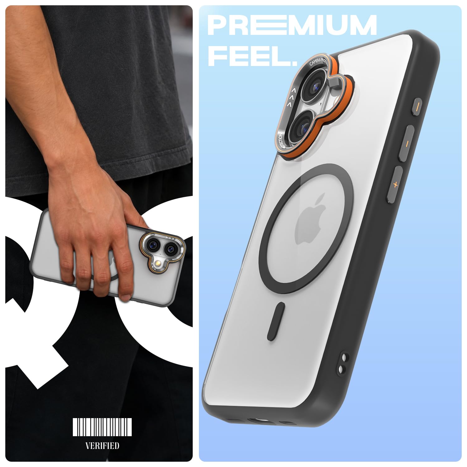 iPhone 16 Plus mobile cover in black mag-safe by Pikkme – photo 2