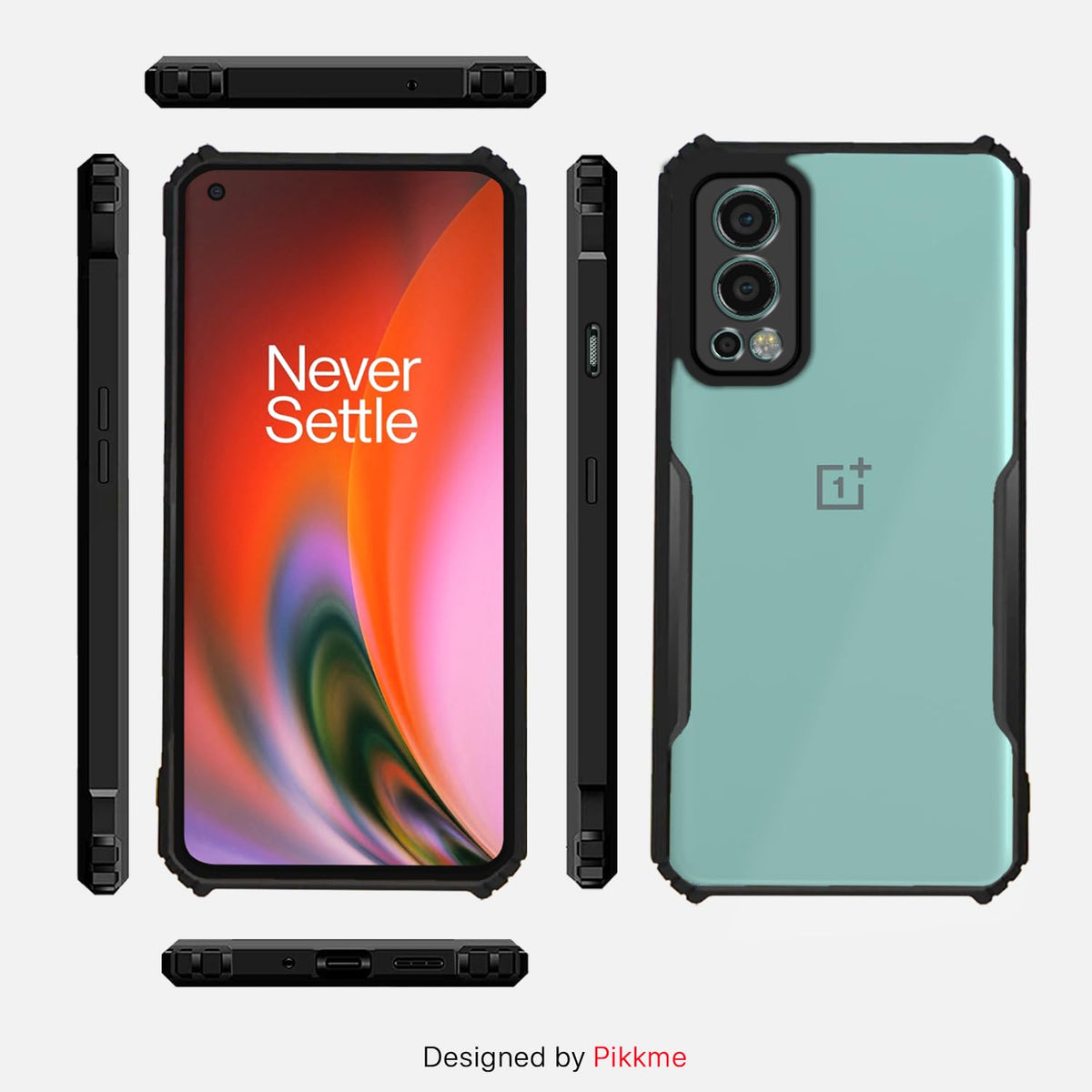 OnePlus Nord 2 5G back cover in black by Pikkme – photo 3