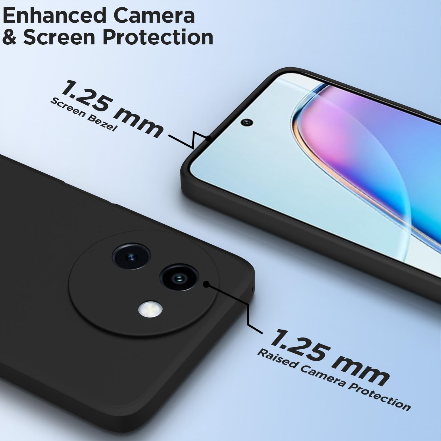 Pikkme Vivo T3x/Y200i 5G black phone cover – photo 2