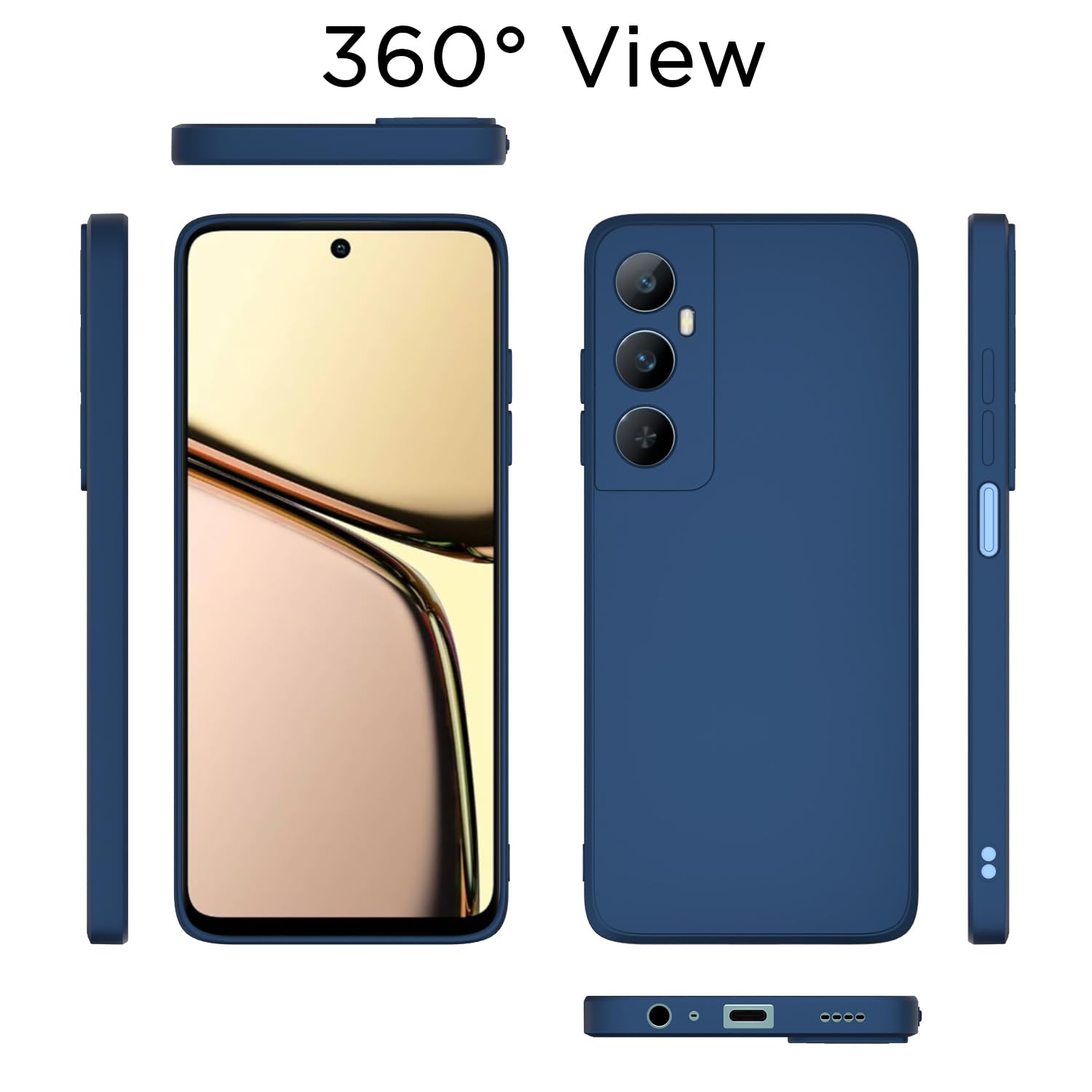 Pikkme Realme C65 4G Matte blue mobile cover – photo 4