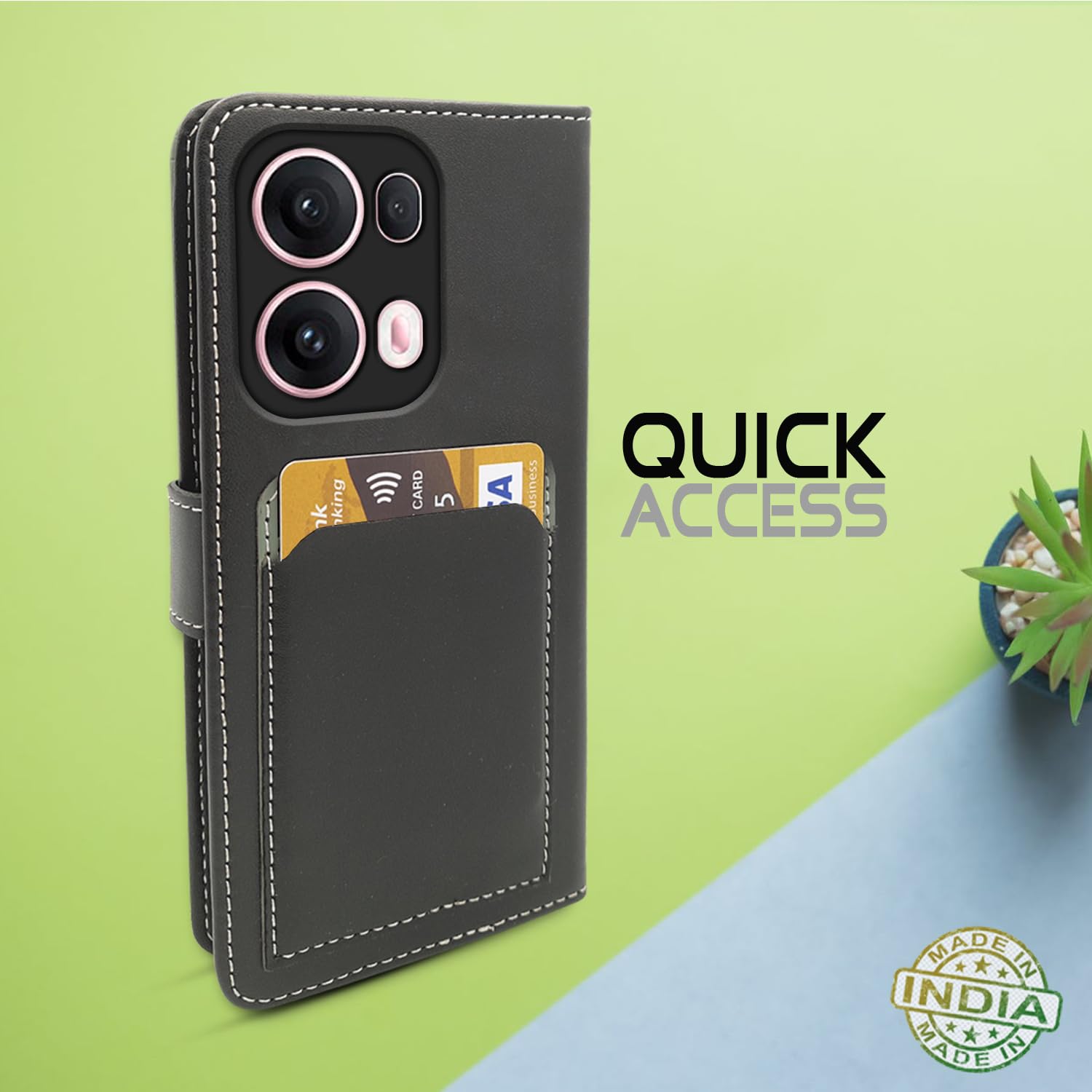 Pikkme grey Magnetic flip case for Oppo Reno 13 Pro 5G – photo 4