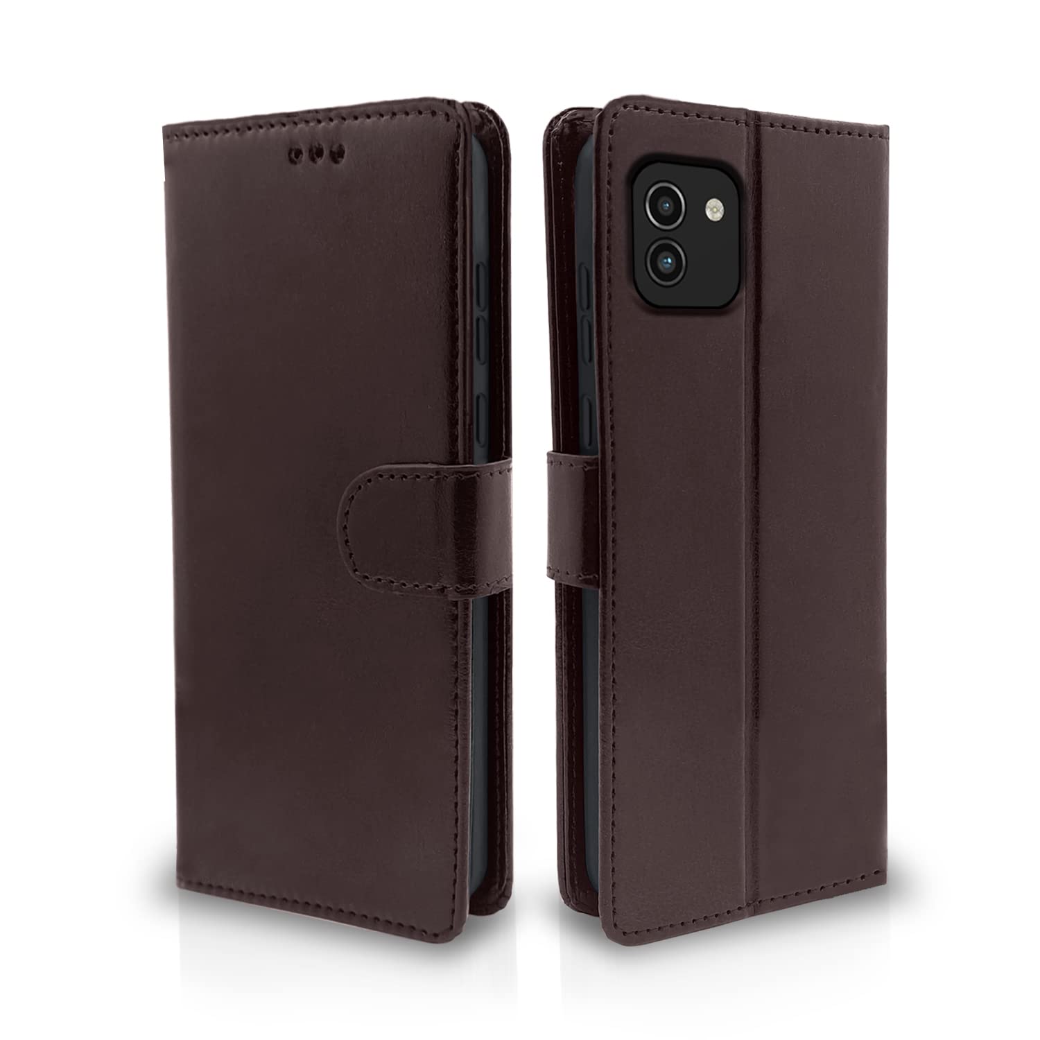 Samsung Galaxy A03 Vintage Flip Cover - Coffee
