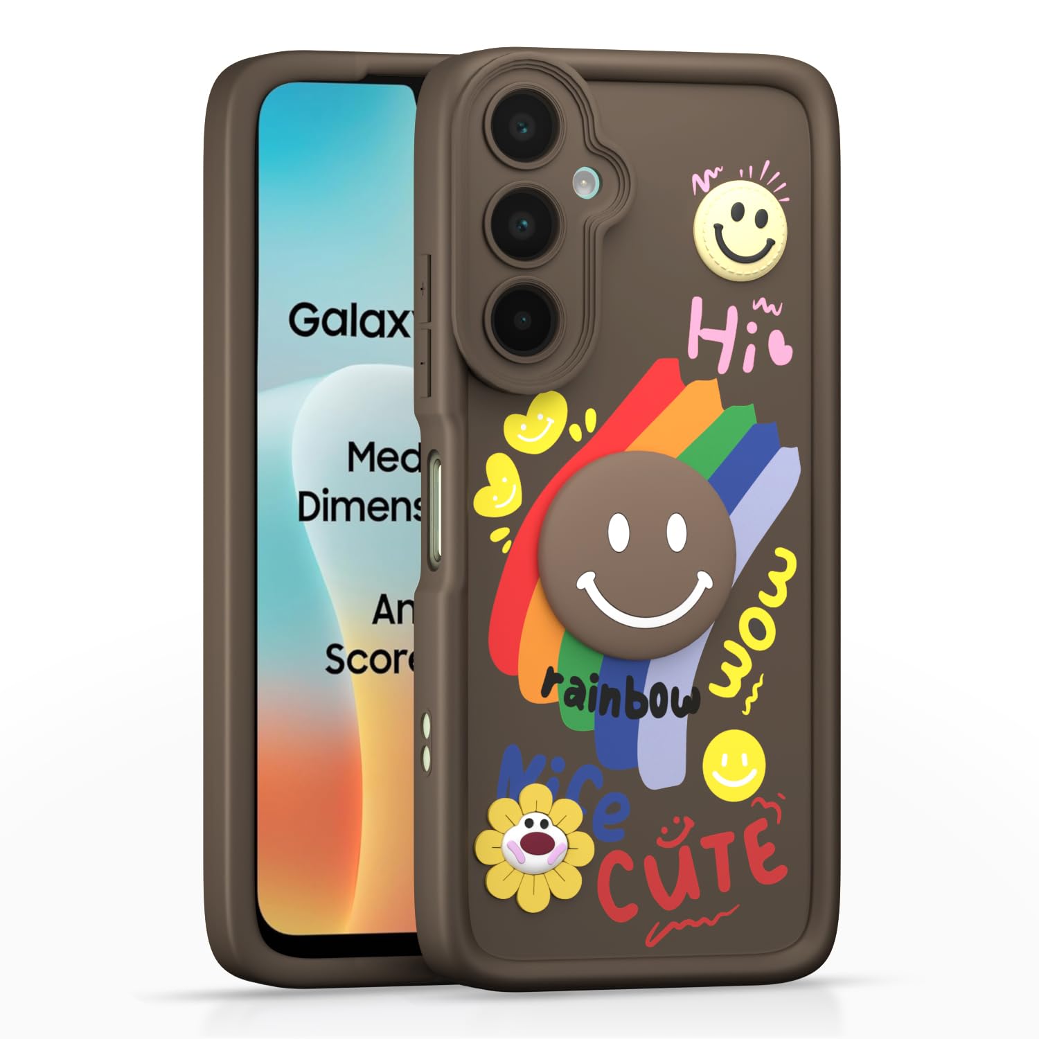 Pikkme brown Soft Silicone mobile cover for Samsung M16 5G