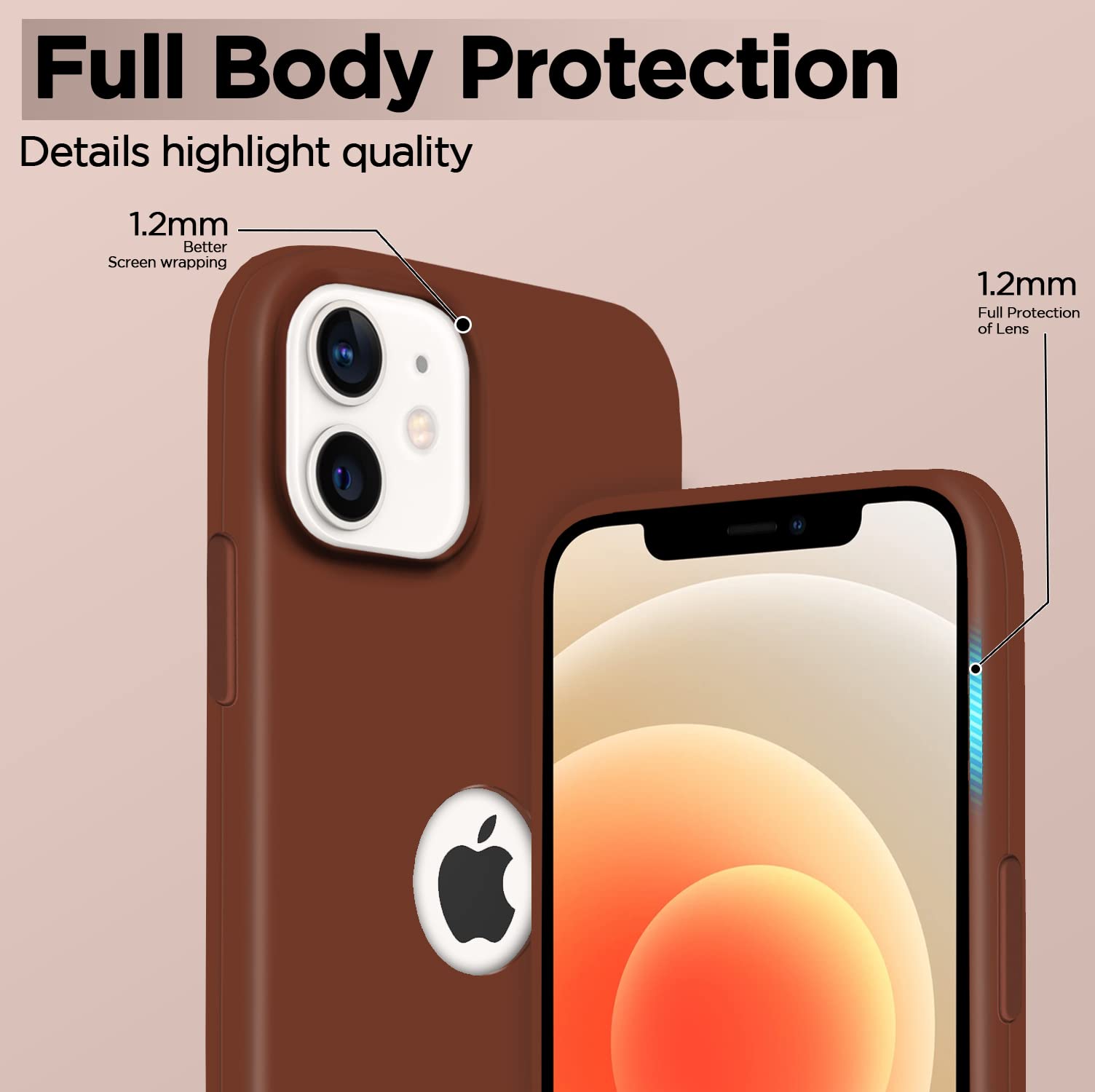 iPhone 12 Mini mobile cover in brown by Pikkme – photo 5