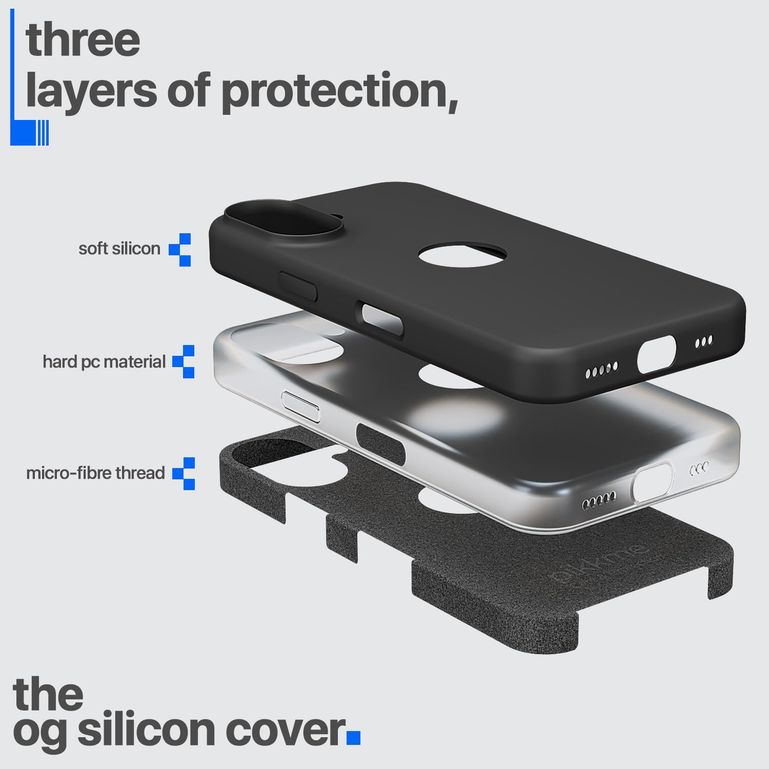 Pikkme iPhone 16 Super Soft Silicone Back Cover (Black)