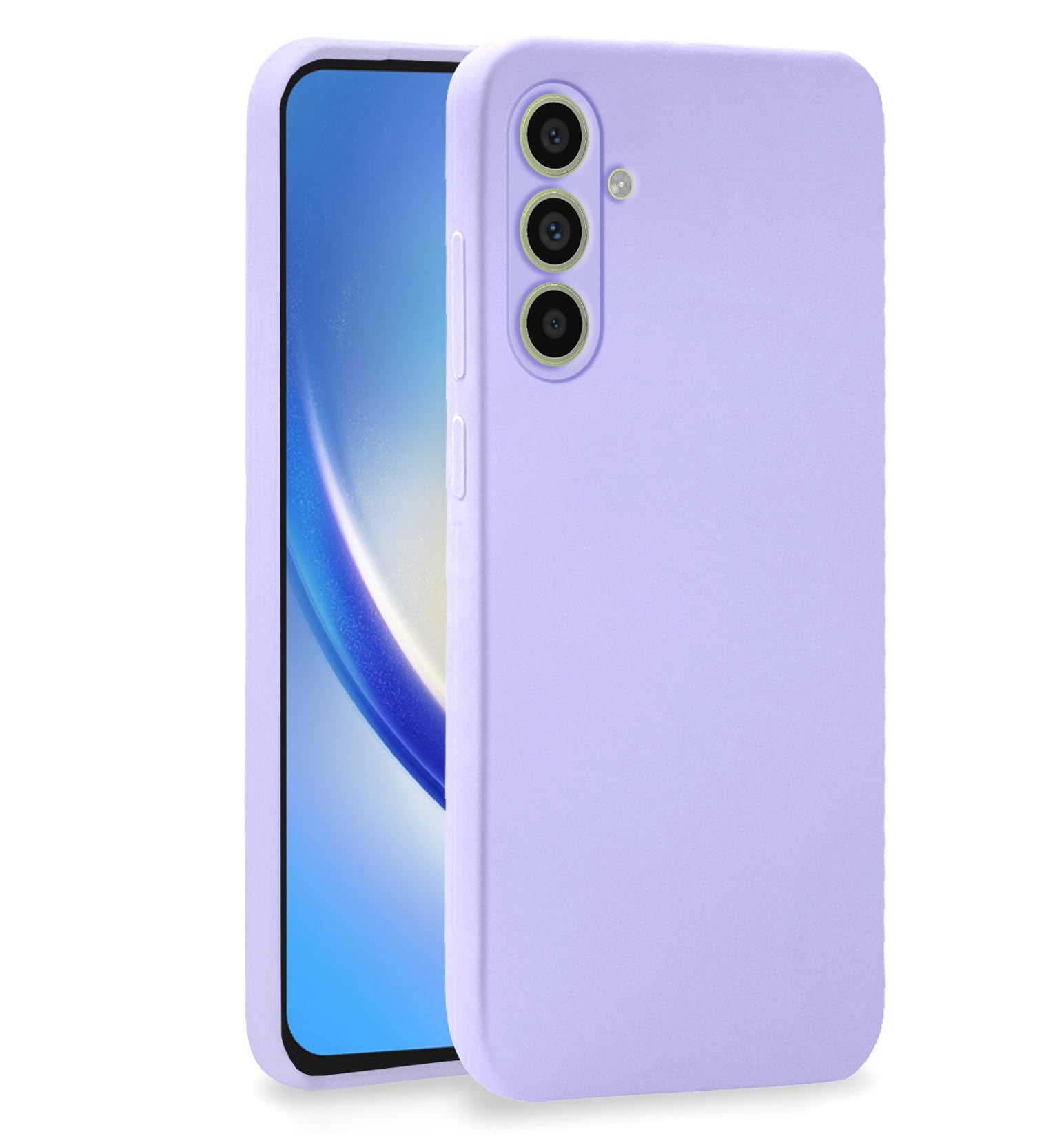 Samsung A34 5G Liquid Silicone phone cover in purple by Pikkme