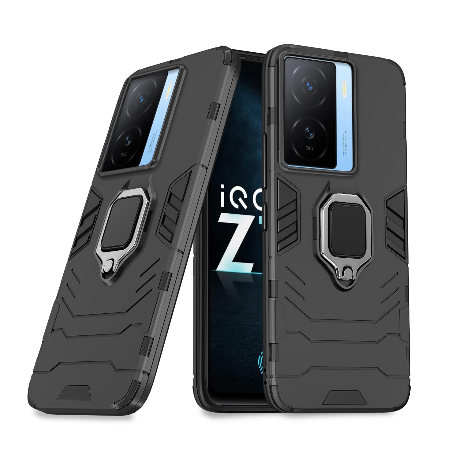 iQOO Z7 / iQOO Z7s 5G D5 Tough Armor Back Cover - Black