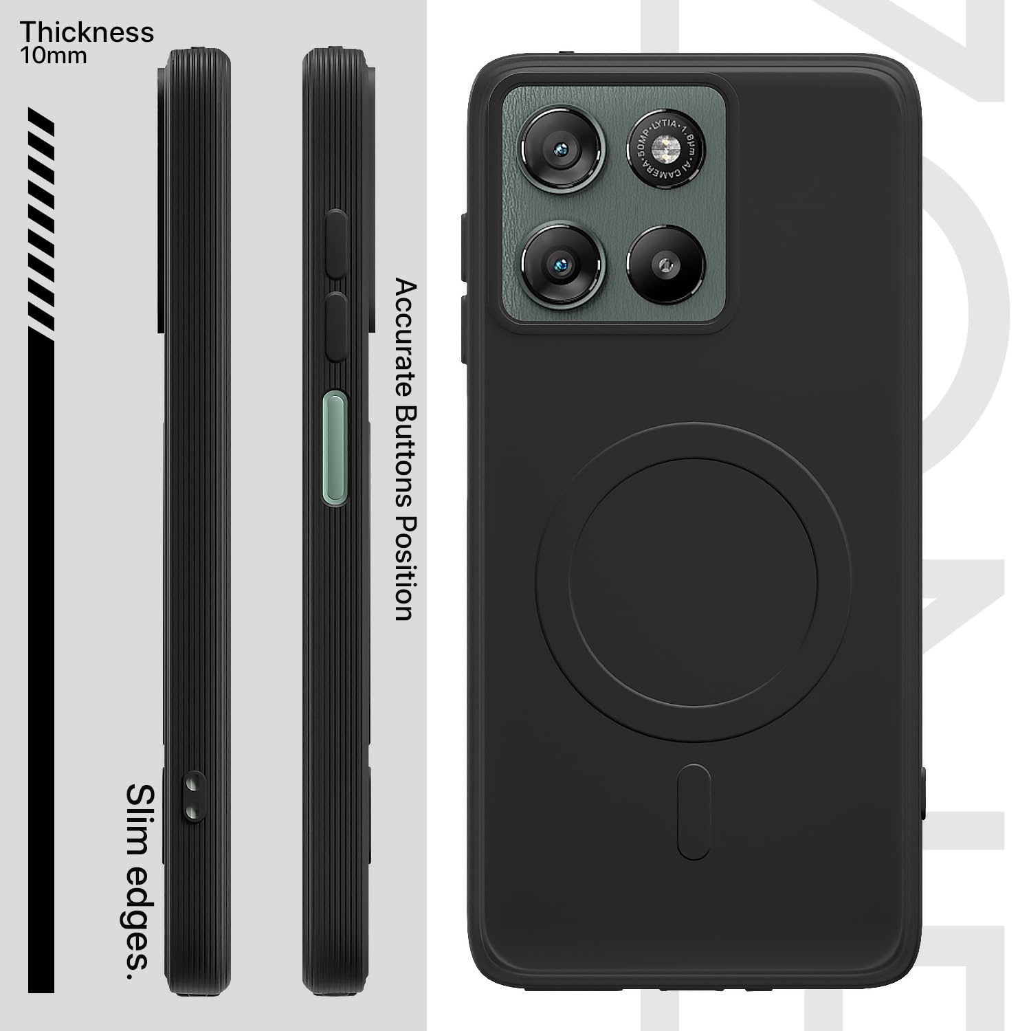 Pikkme black MagSafe mobile cover for Moto G67 Power/G57 Power 5G – photo 3