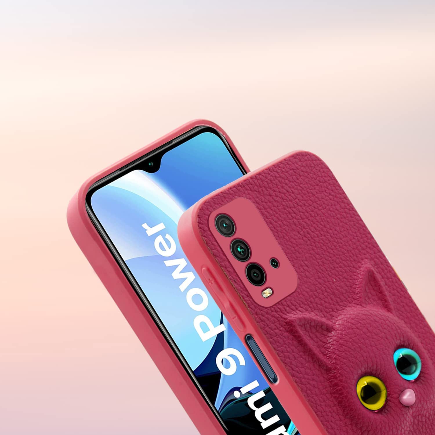 Pikkme Mi Redmi 9 Power Kitty Back Cover (Pink)