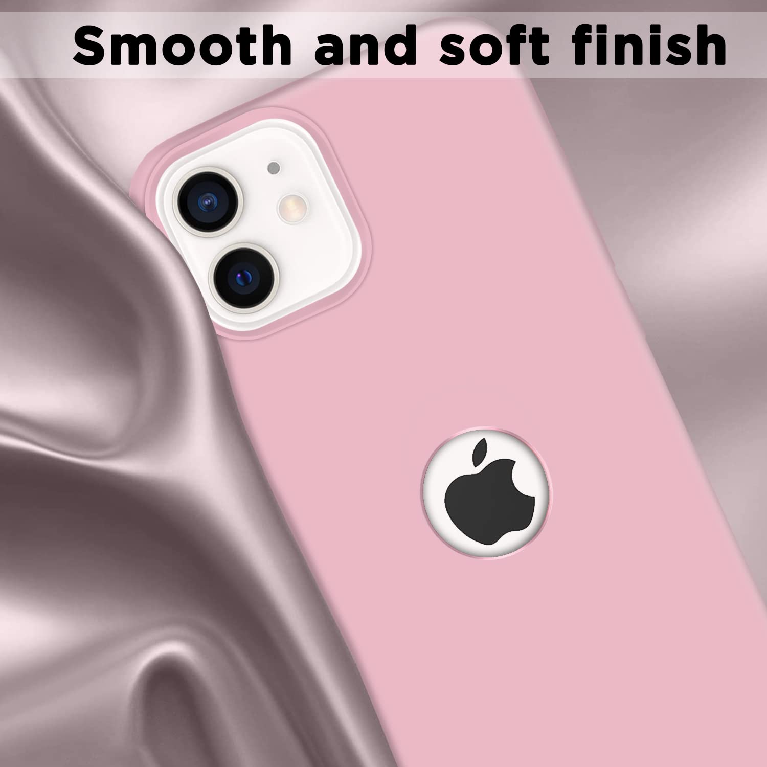 Pikkme iPhone 12 Mini Silicone Back Cover (Rose Pink)