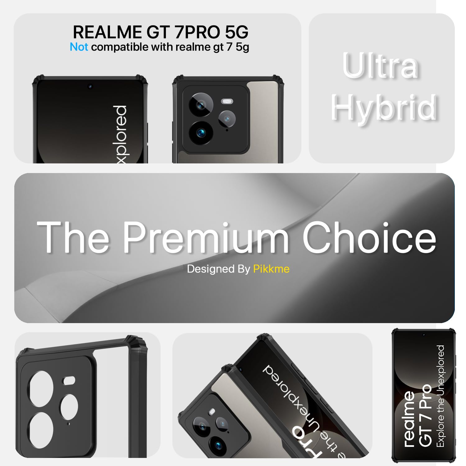 Realme GT 7 Pro 5G mobile back cover in black by Pikkme – photo 2