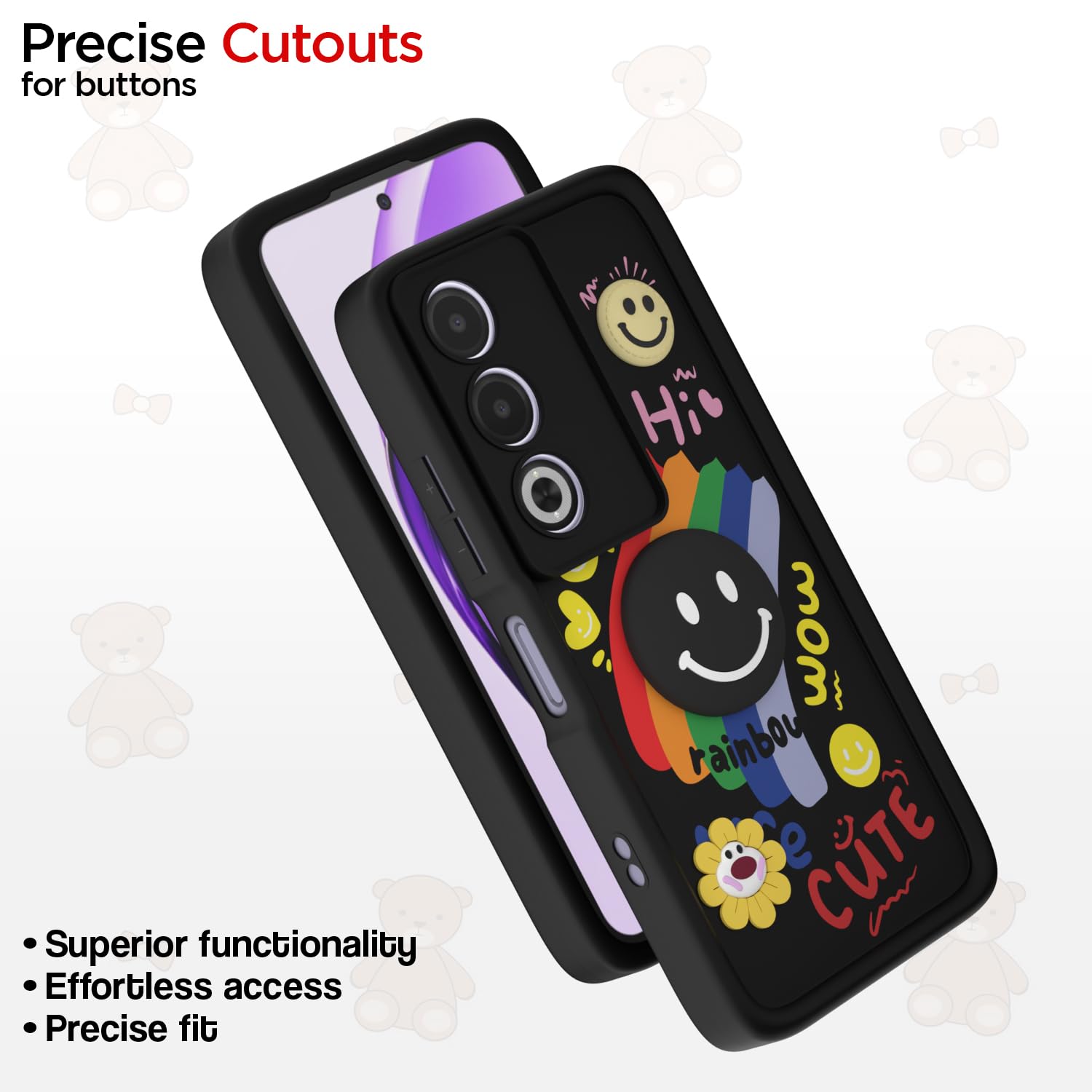 Pikkme Oppo A3 Pro 5G Soft Silicone black mobile back cover – photo 6