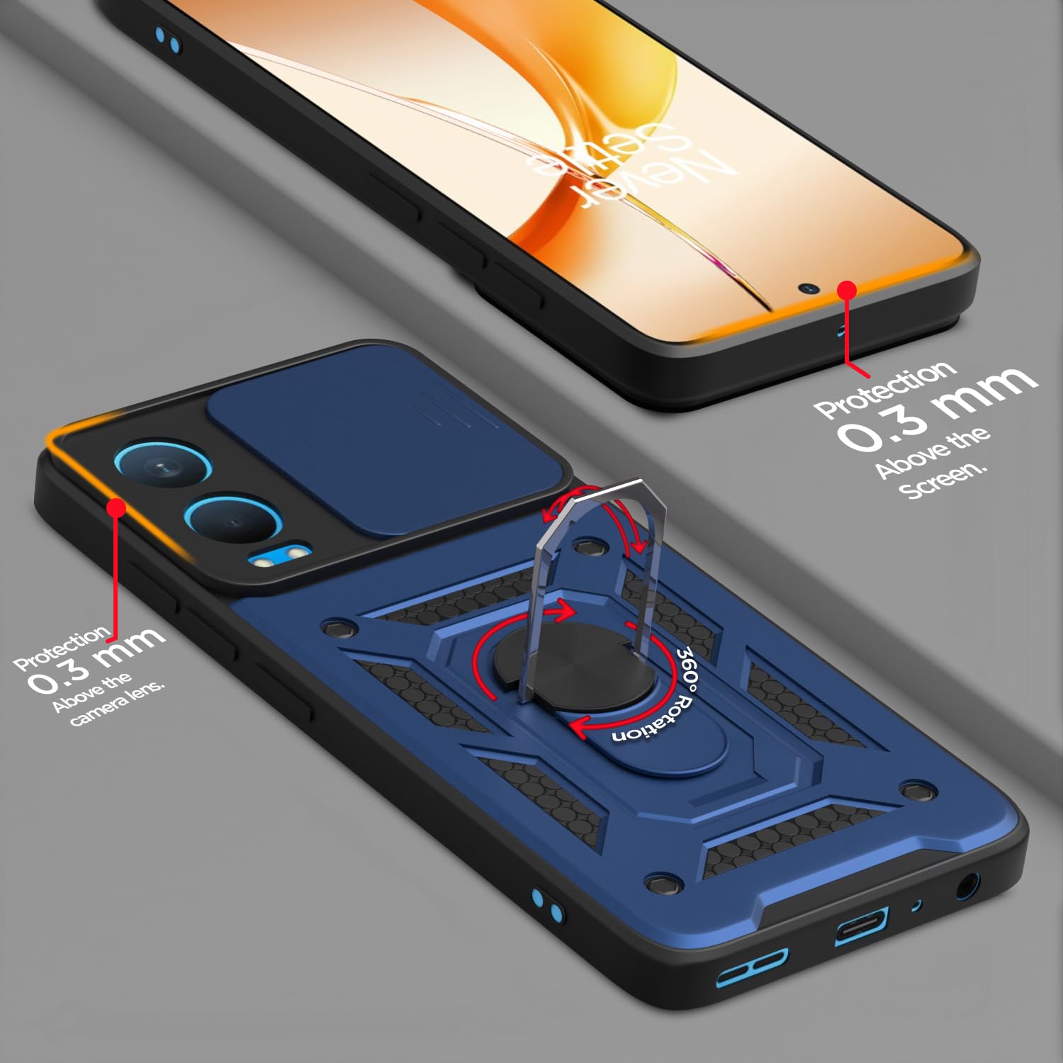 Pikkme OnePlus Nord CE 4 Lite 5G blue back cover – photo 4