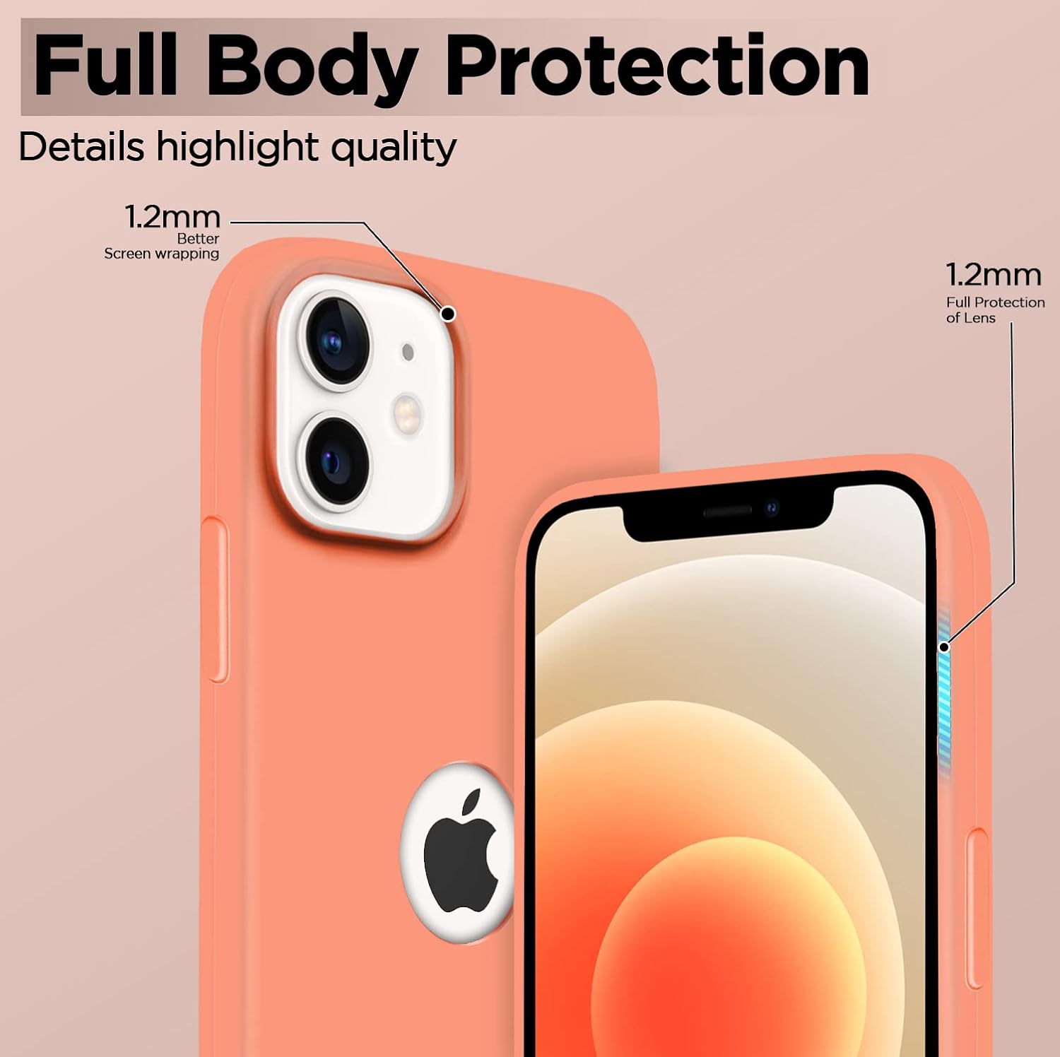 Pikkme iPhone 12/12 Pro Super Soft Silicone Back Cover (Face)