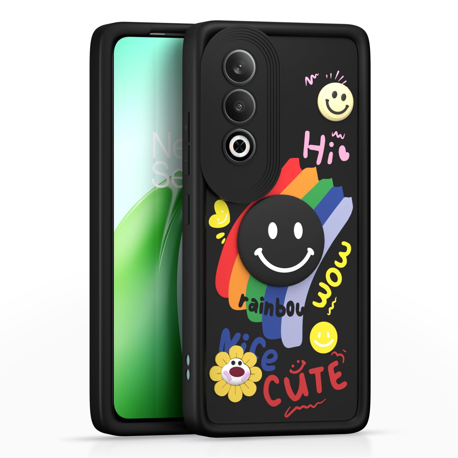 Pikkme black Soft Silicone mobile back cover for OnePlus Nord CE 4 5G