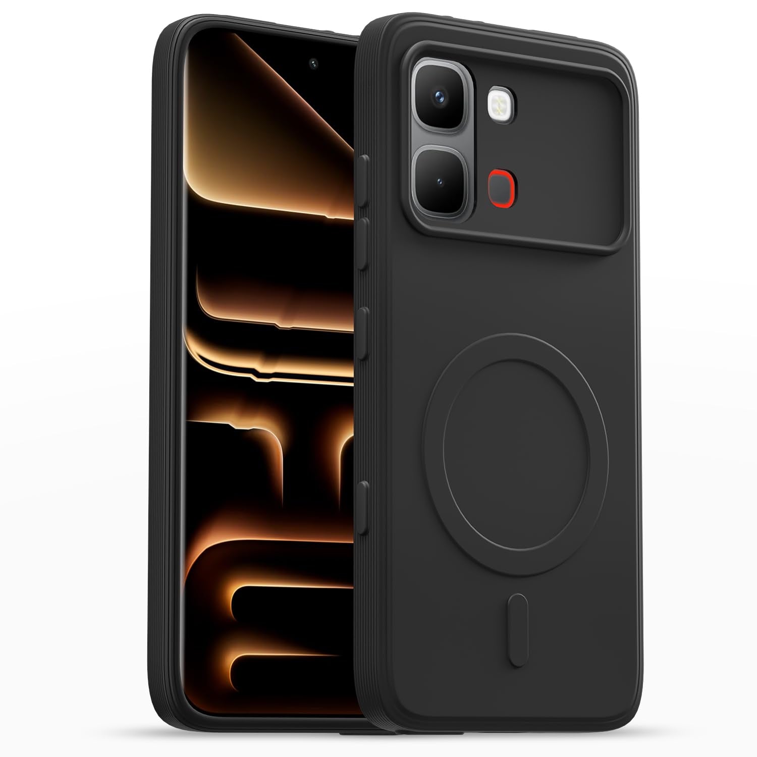 Pikkme Infinix Note Edge 5G MagSafe black back cover