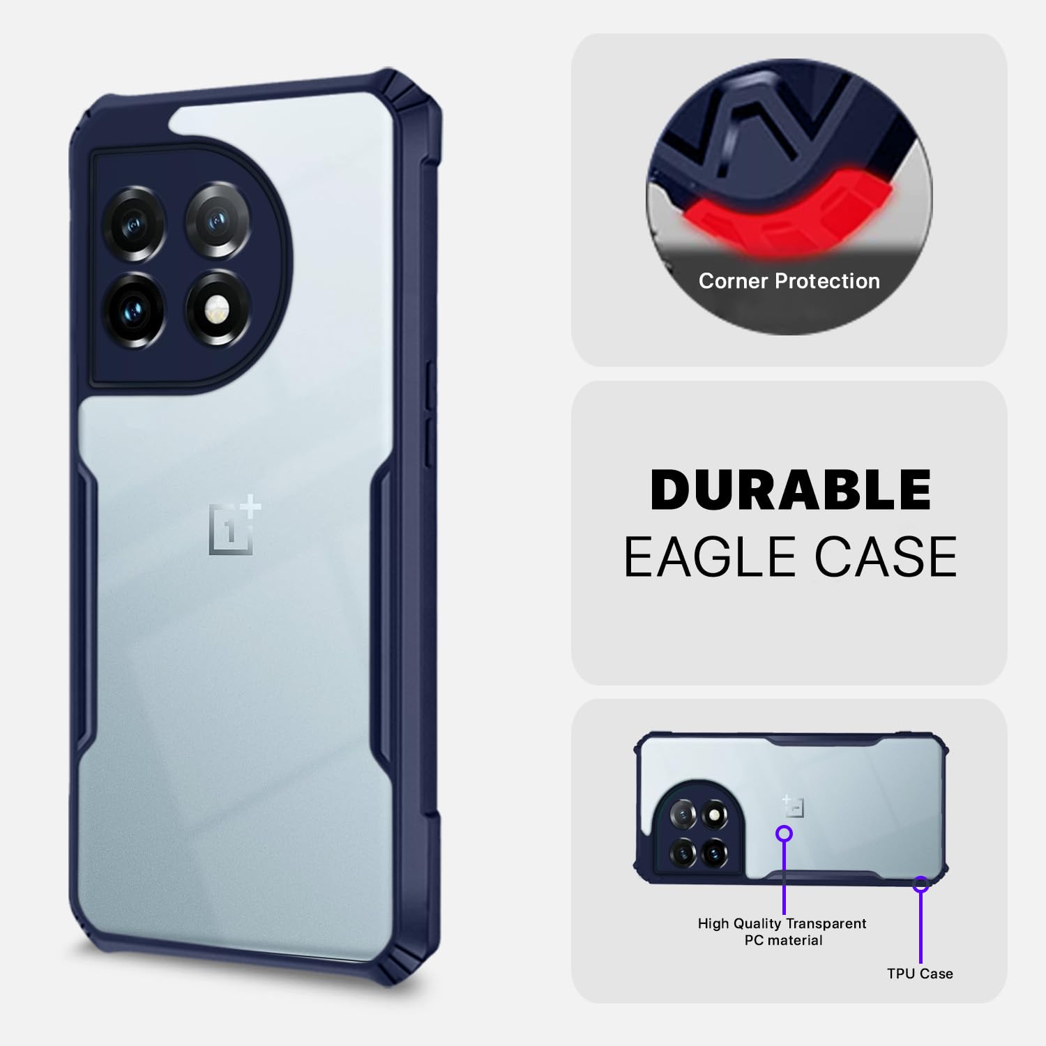OnePlus 11R 5G mobile back cover in blue by Pikkme – photo 5