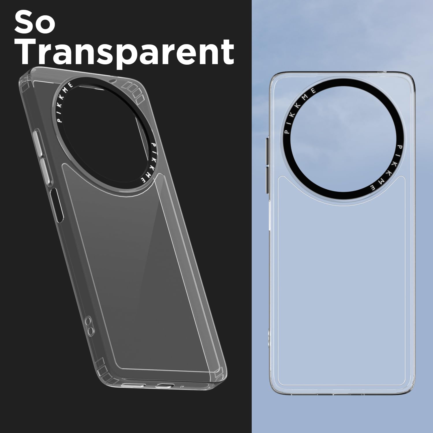 Pikkme Redmi 14C 4g Transring Back Cover (Transparent)