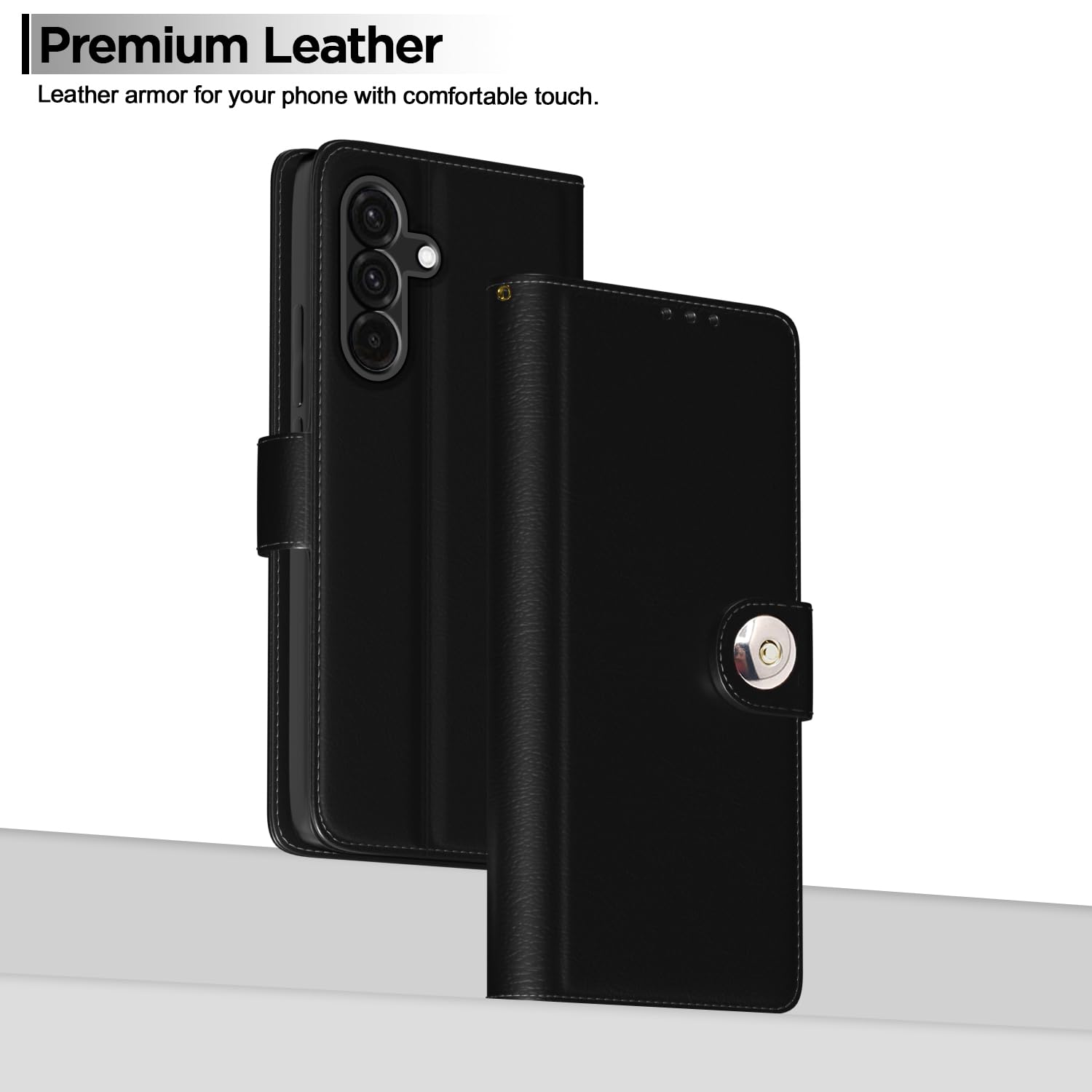 Pikkme Samsung A56 5G black wallet flip cover – photo 2