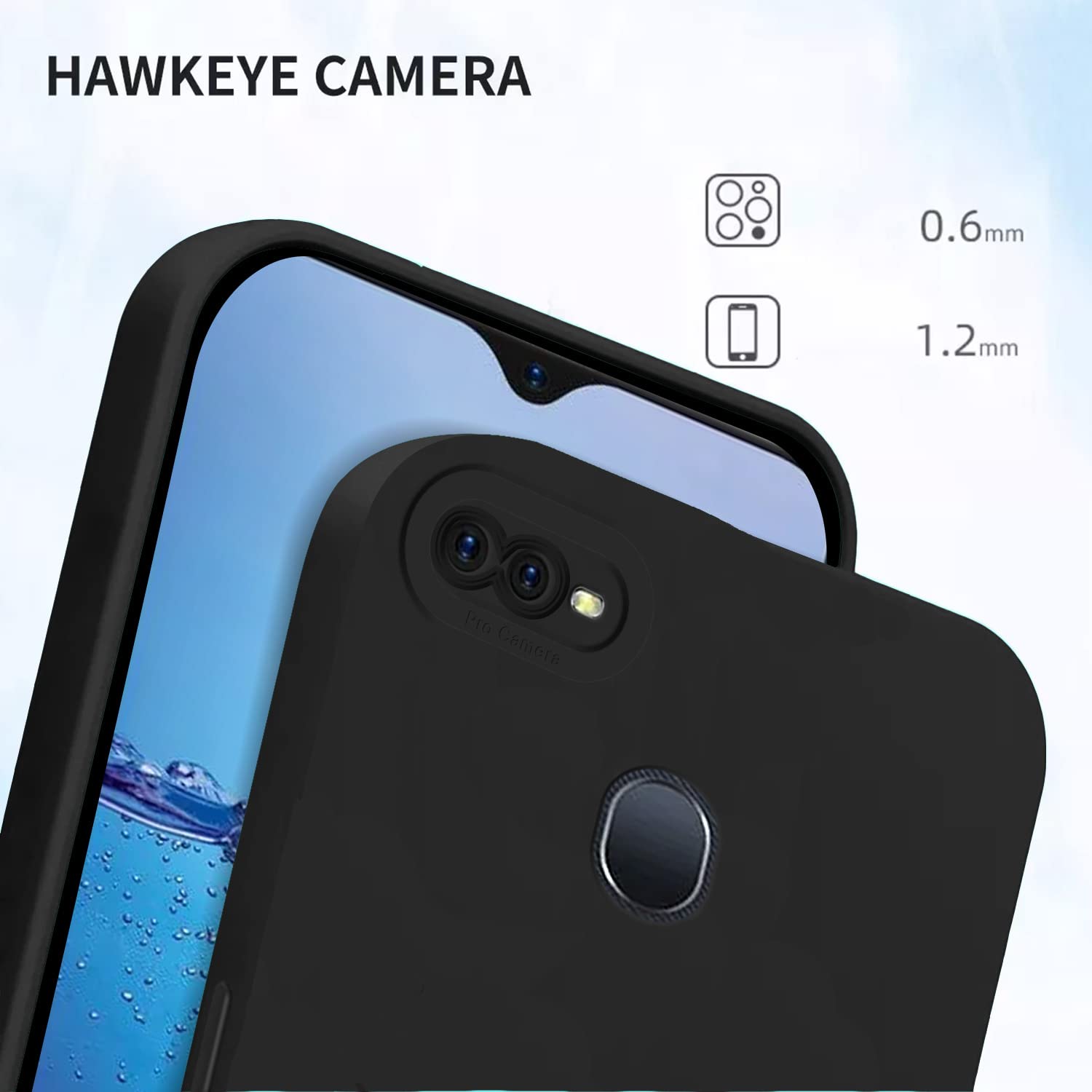 Pikkme Poco F5 5G Liquid Silicone Back Cover | Black