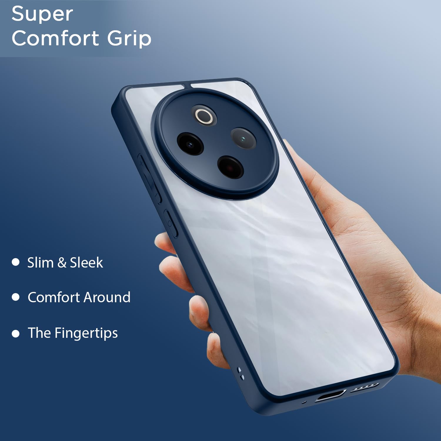 Pikkme blue Hybrid mobile back cover for Vivo T4/iQOO Z10 5G – photo 6