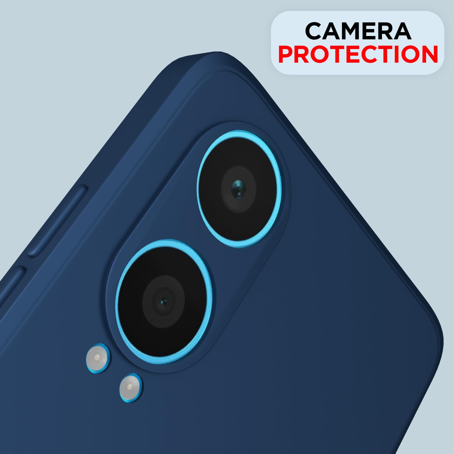 Pikkme OnePlus Nord CE4 Lite 5G Soft Matte Silicone Shockproof Case (Blue)