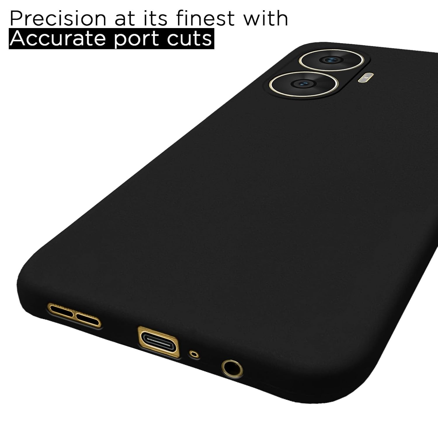Pikkme Realme C55 / Narzo N55 Liquid Silicone Back Cover | Black