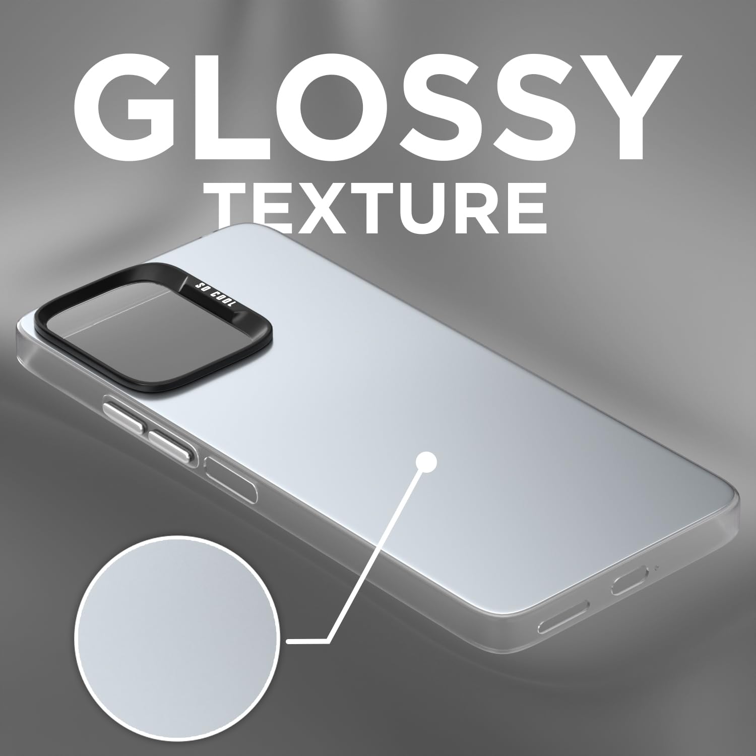 Pikkme Redmi 13C 5G So Cool Matte Finish Back Cover (Silver)