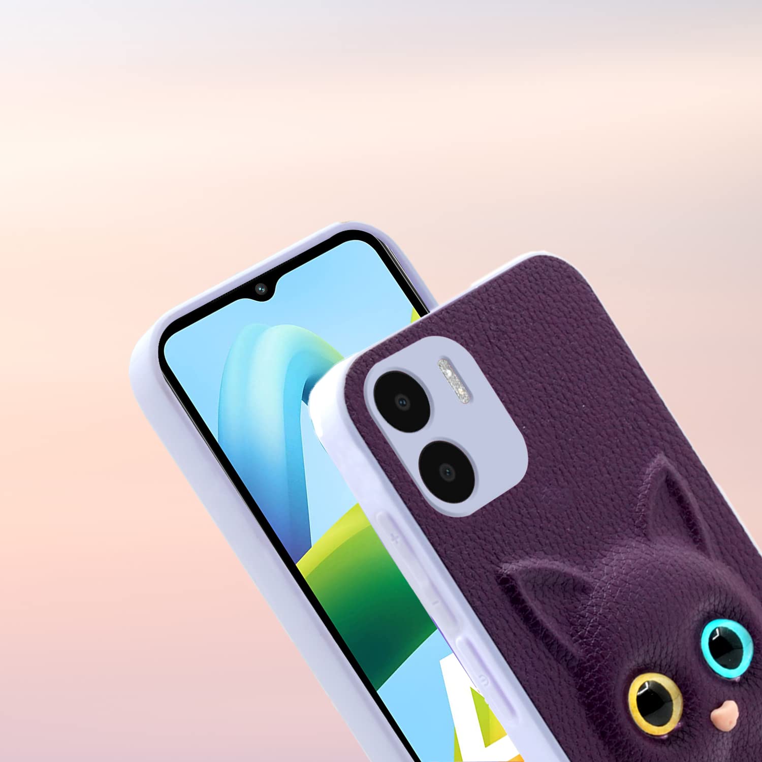 Pikkme Redmi A1 | Redmi A2 Kitty Back Cover (Purple)