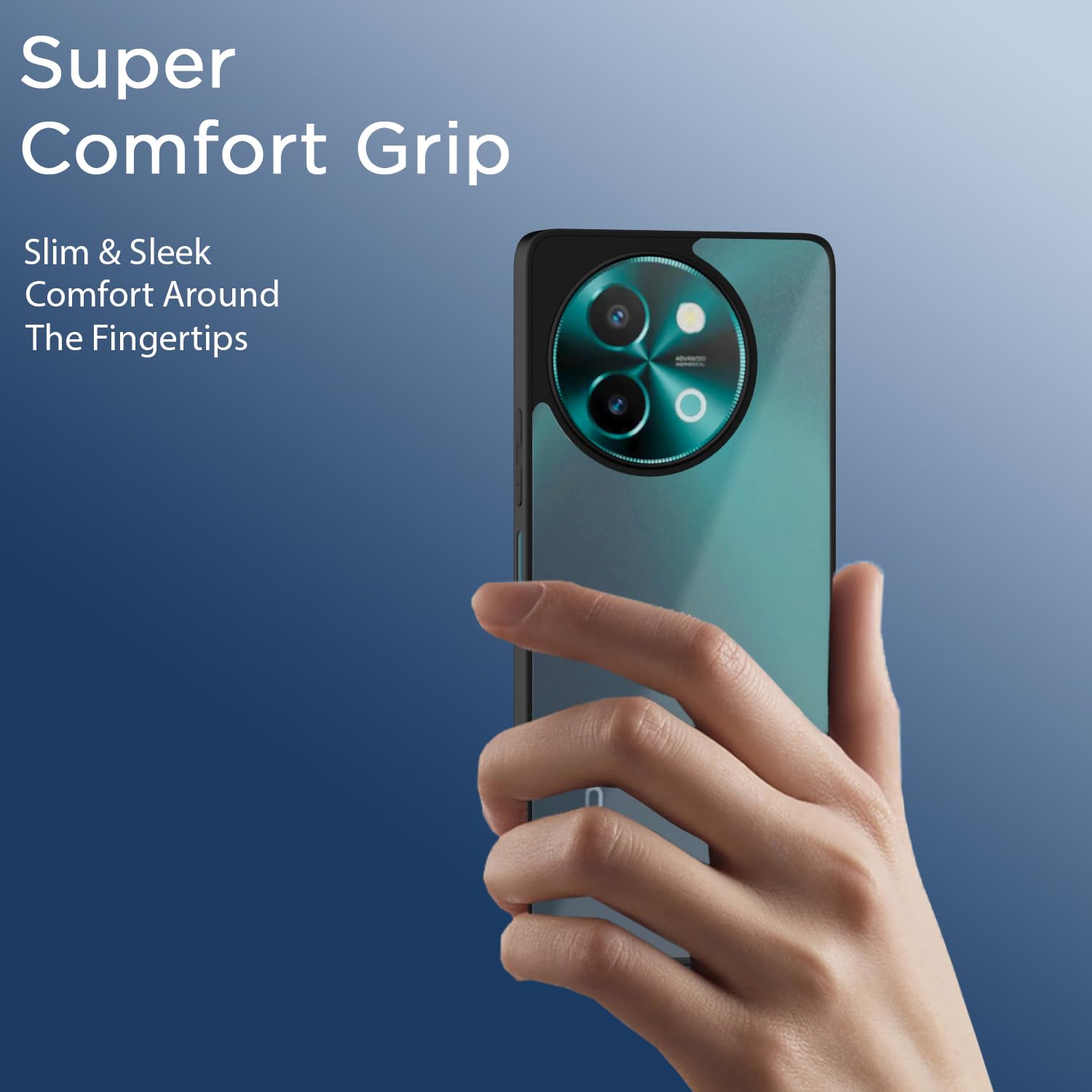 Pikkme Vivo Y38 5G Eagle 2.0 Shockproof Sleek Hybrid Armor Back Cover (Black)