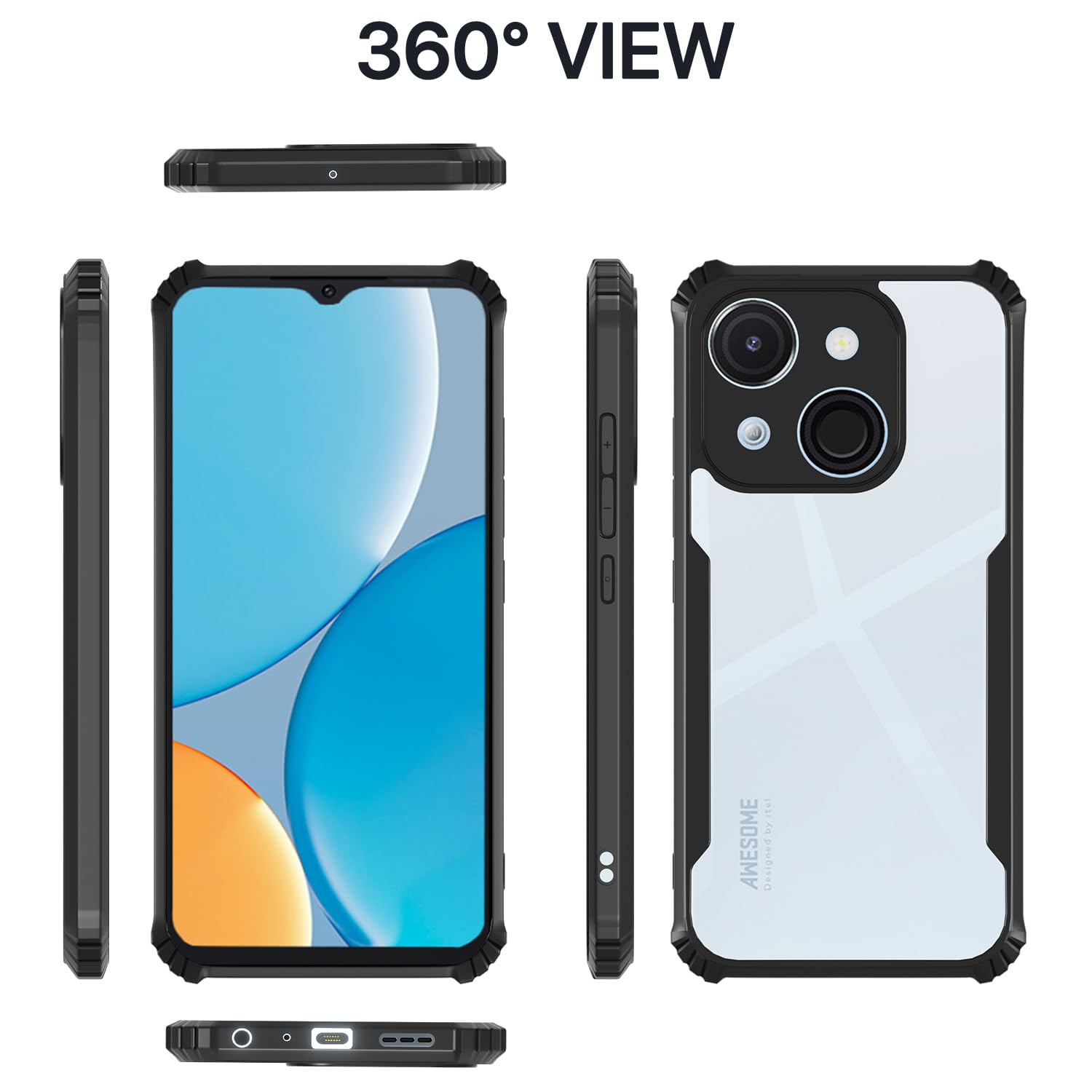 Pikkme Itel A50C Clear black mobile back cover – photo 3