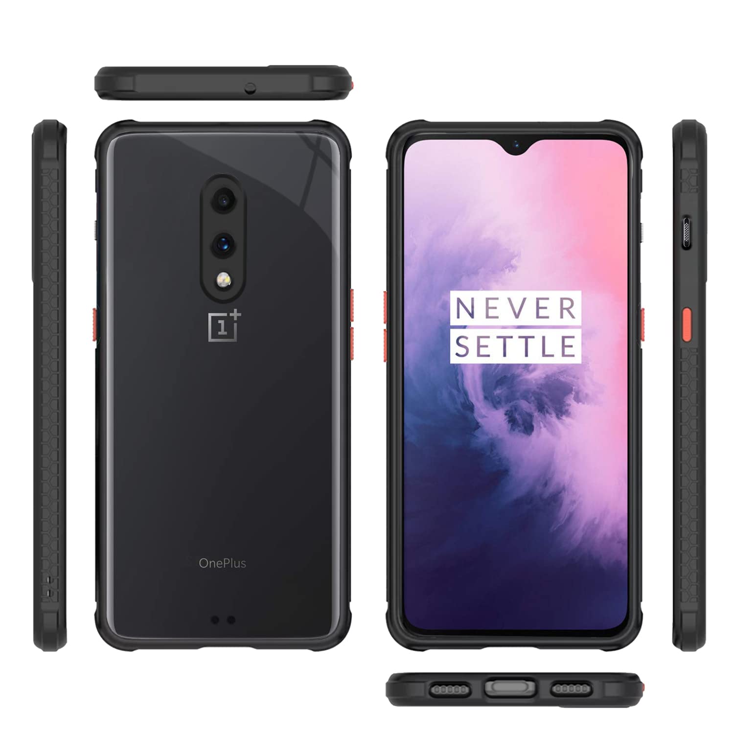 Black mobile back cover for OnePlus 7 – Pikkme – photo 6