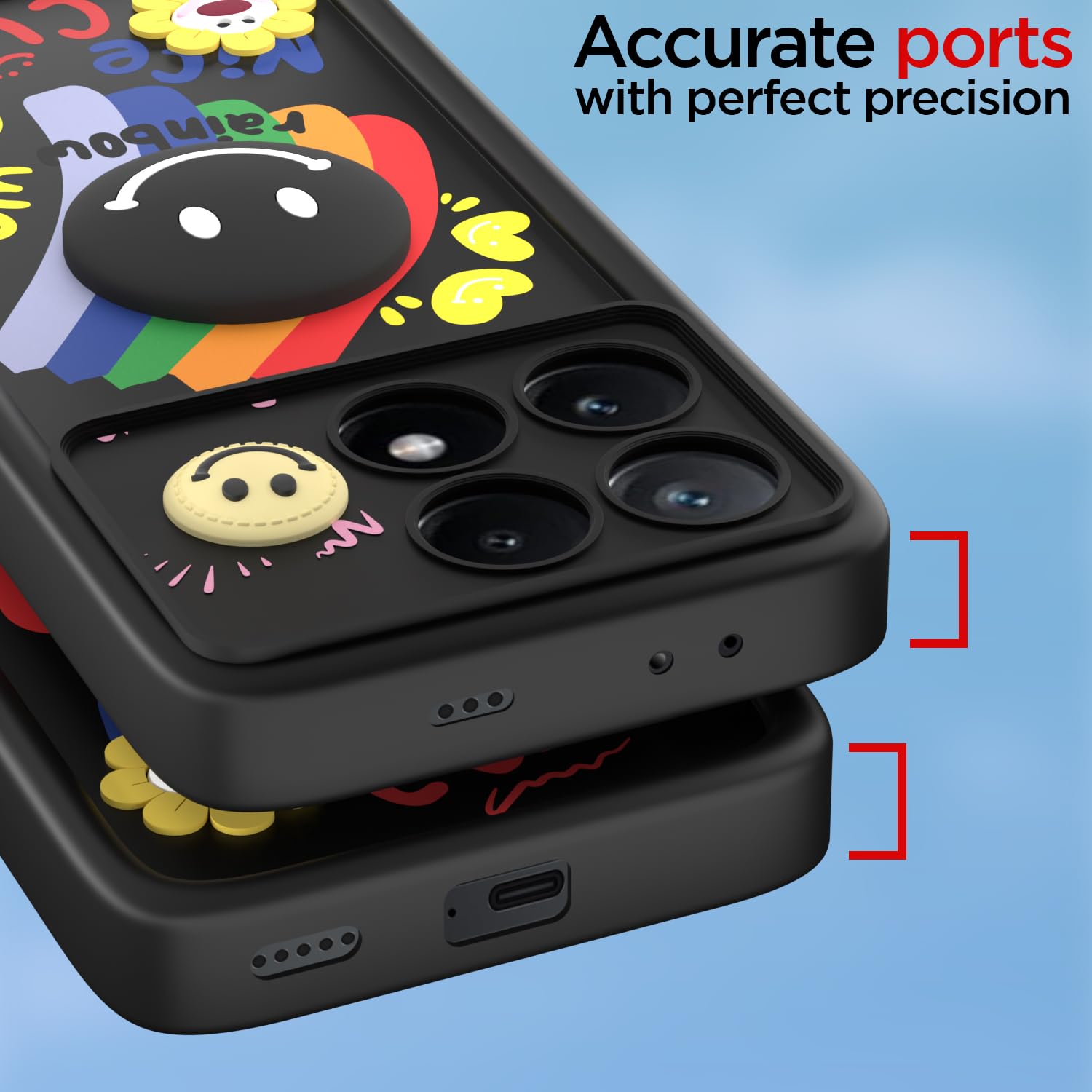 Black Soft Silicone mobile back cover for Poco X6 Pro 5G – Pikkme – photo 4