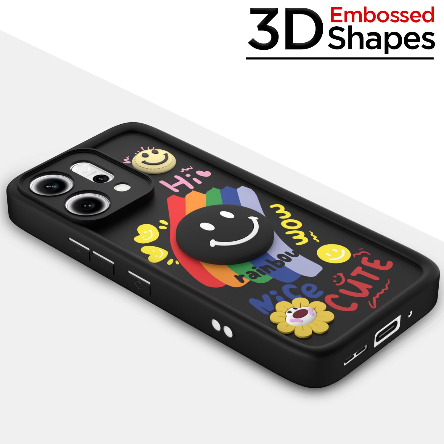 Black back cover for Oppo Reno 14 Pro 5G – Pikkme – photo 3