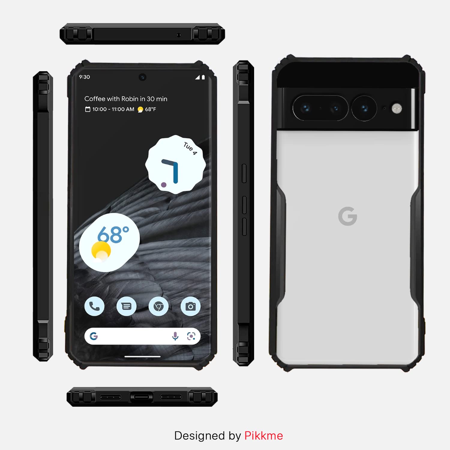 Pikkme black Hybrid mobile cover for Google Pixel 7 Pro – photo 3