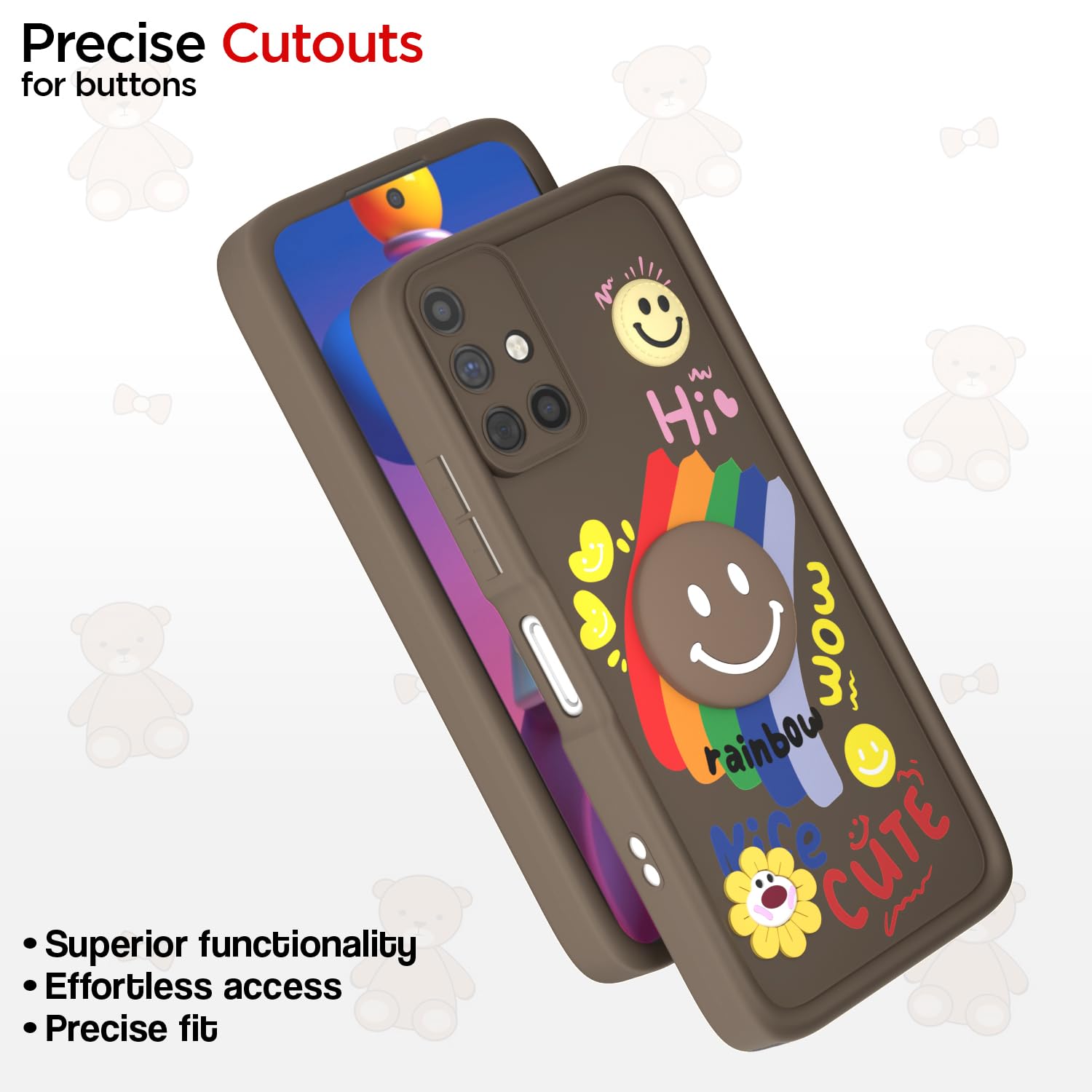 Samsung M51 phone cover in brown by Pikkme – photo 6