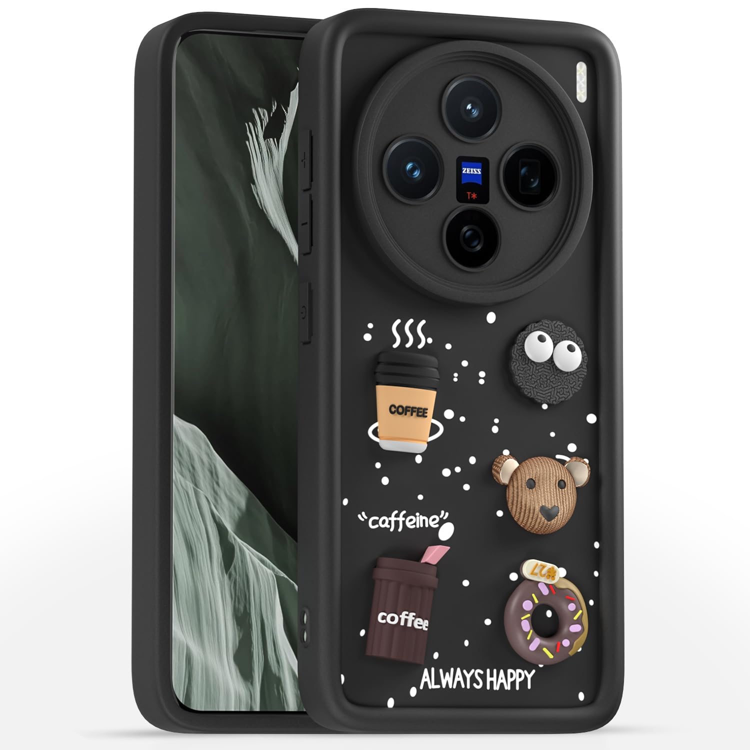 Pikkme Vivo X200 5G/3D black back cover