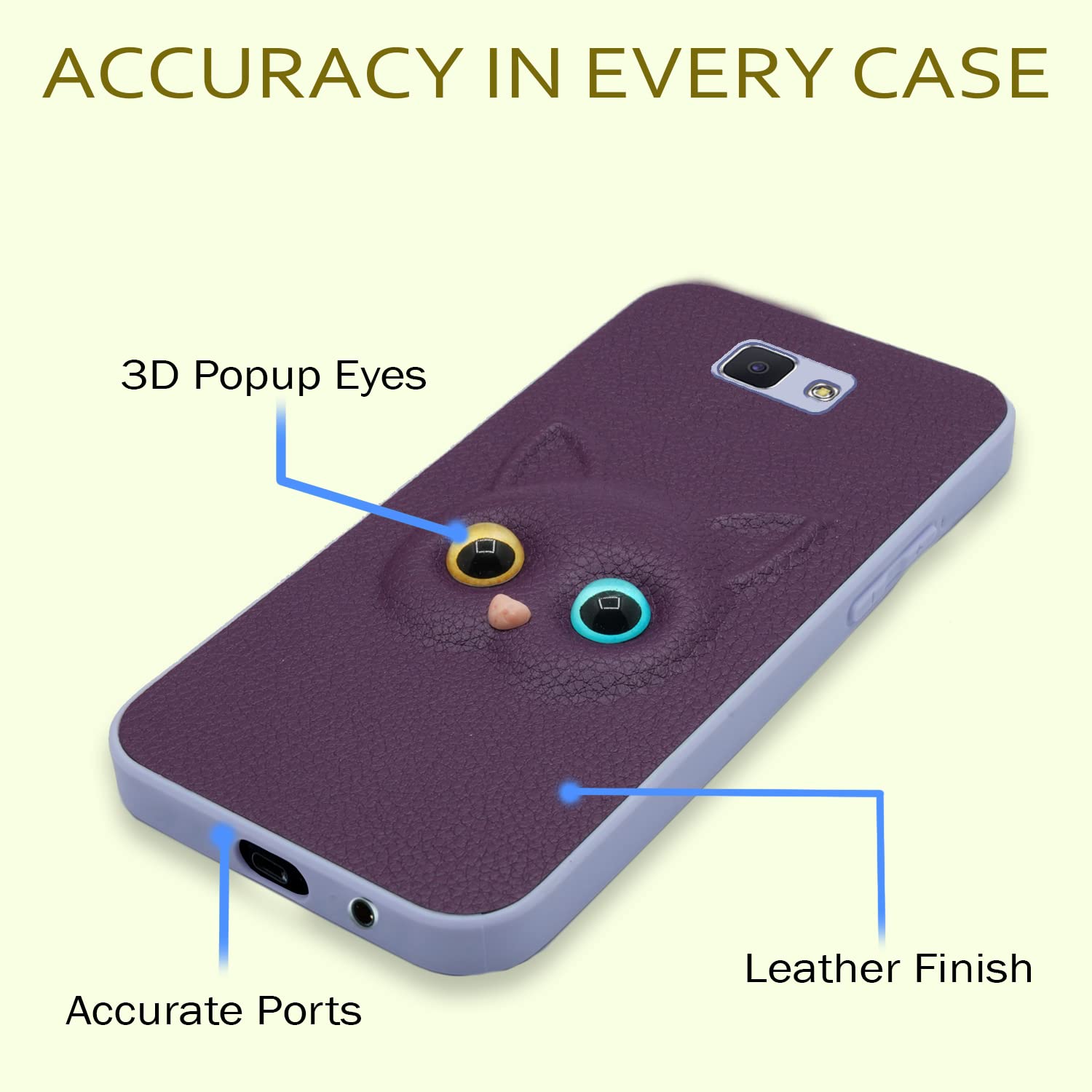 Pikkme Samsung Galaxy J7 Prime Back Cove (Purple)