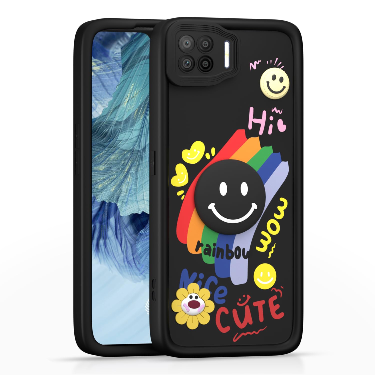 Black Soft Silicone back cover for Oppo F17 – Pikkme