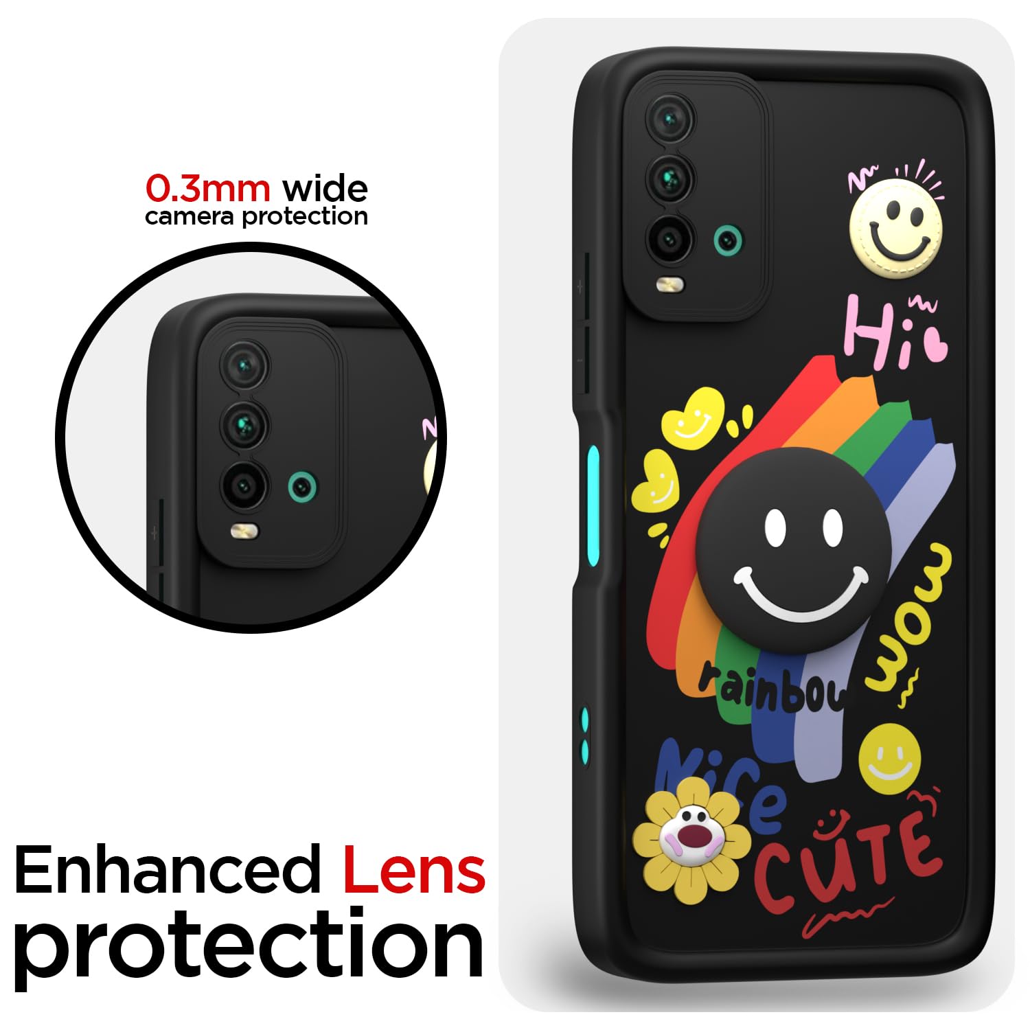Black mobile back cover for Redmi 9 Power/Poco M3 – Pikkme – photo 5